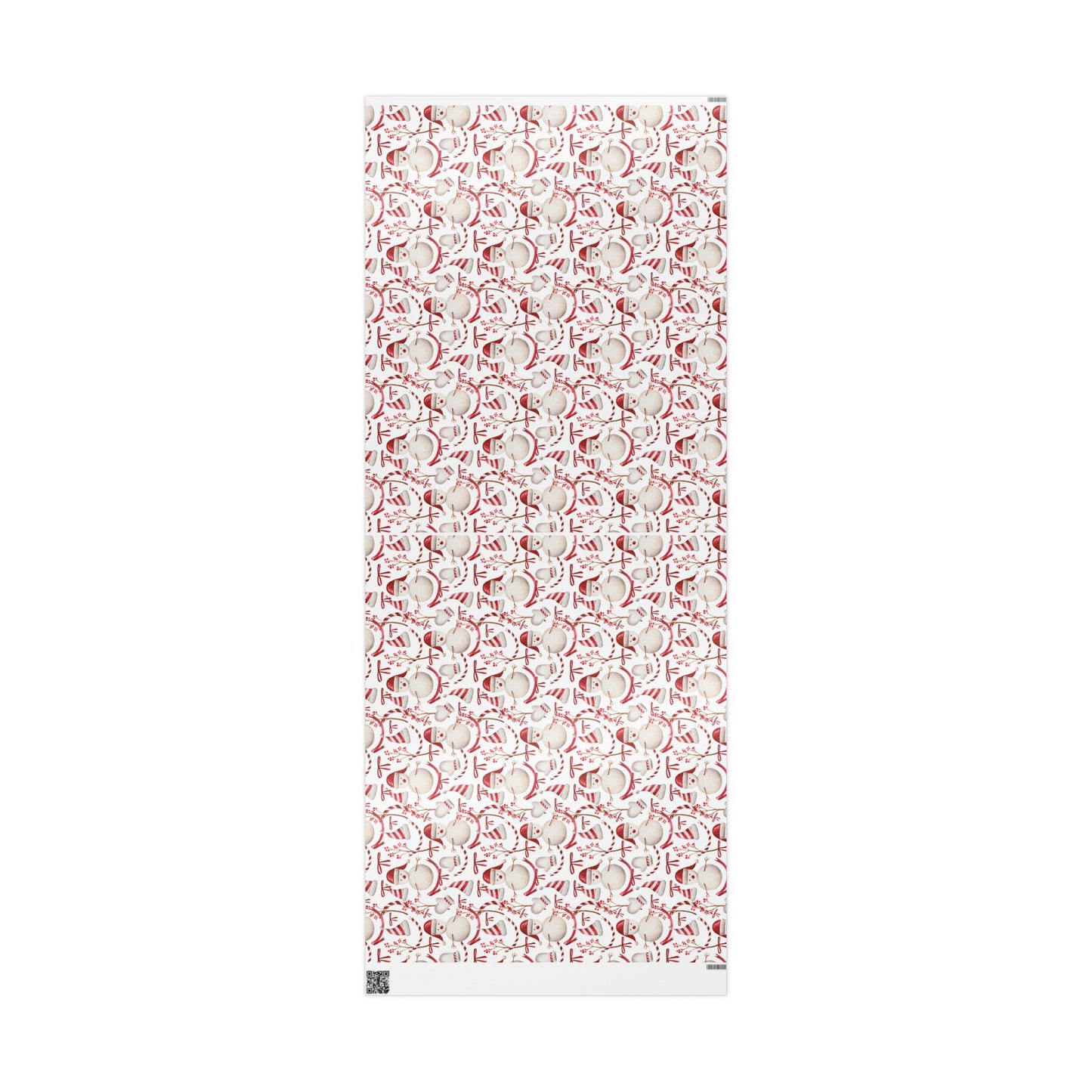 Happy Snowmen Red Wrapping Paper