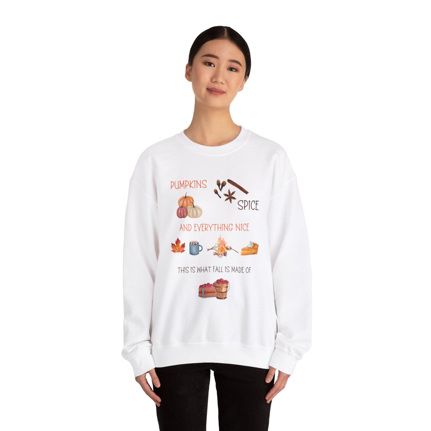 Pumpkin, Spice, and Everything Nice! Unisex Heavy Blend™ Crewneck Sweatshirt