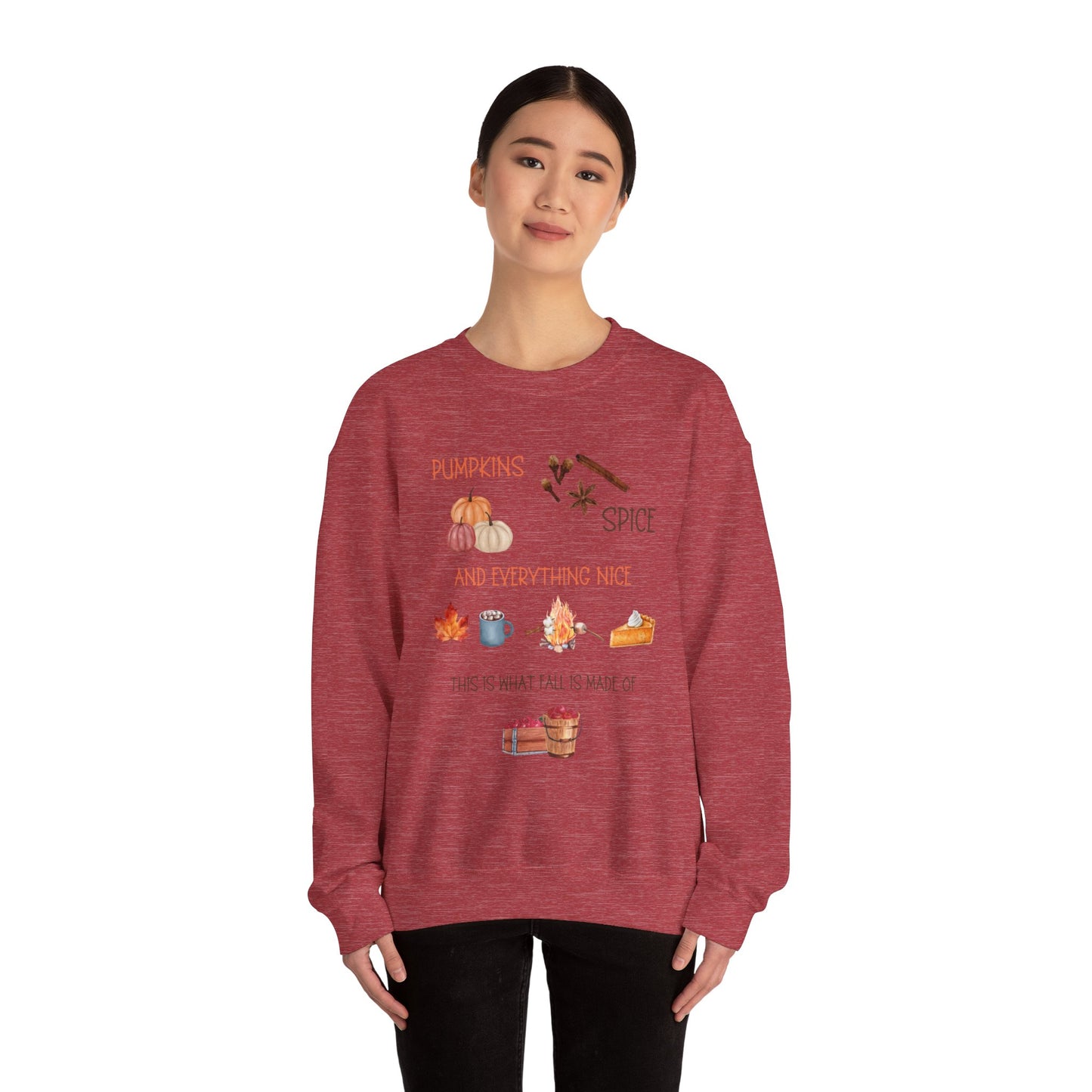 Pumpkin, Spice, and Everything Nice! Unisex Heavy Blend™ Crewneck Sweatshirt