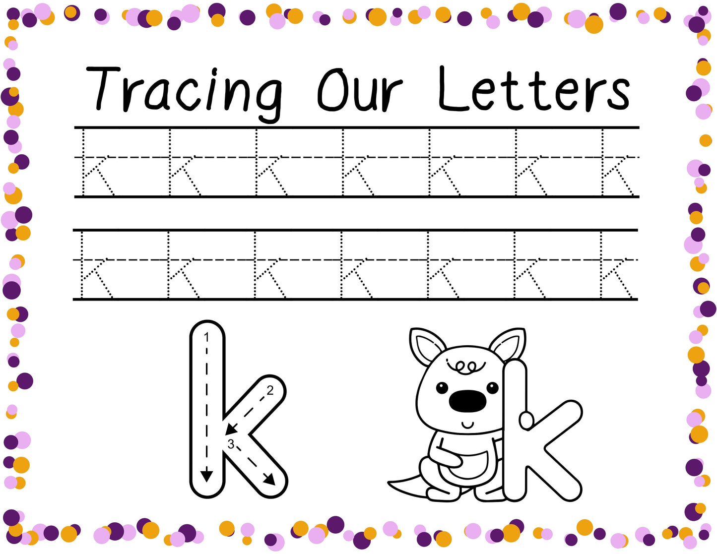 Lowercase Alphabet Letter Tracing Pages | a-z Handwriting Practice