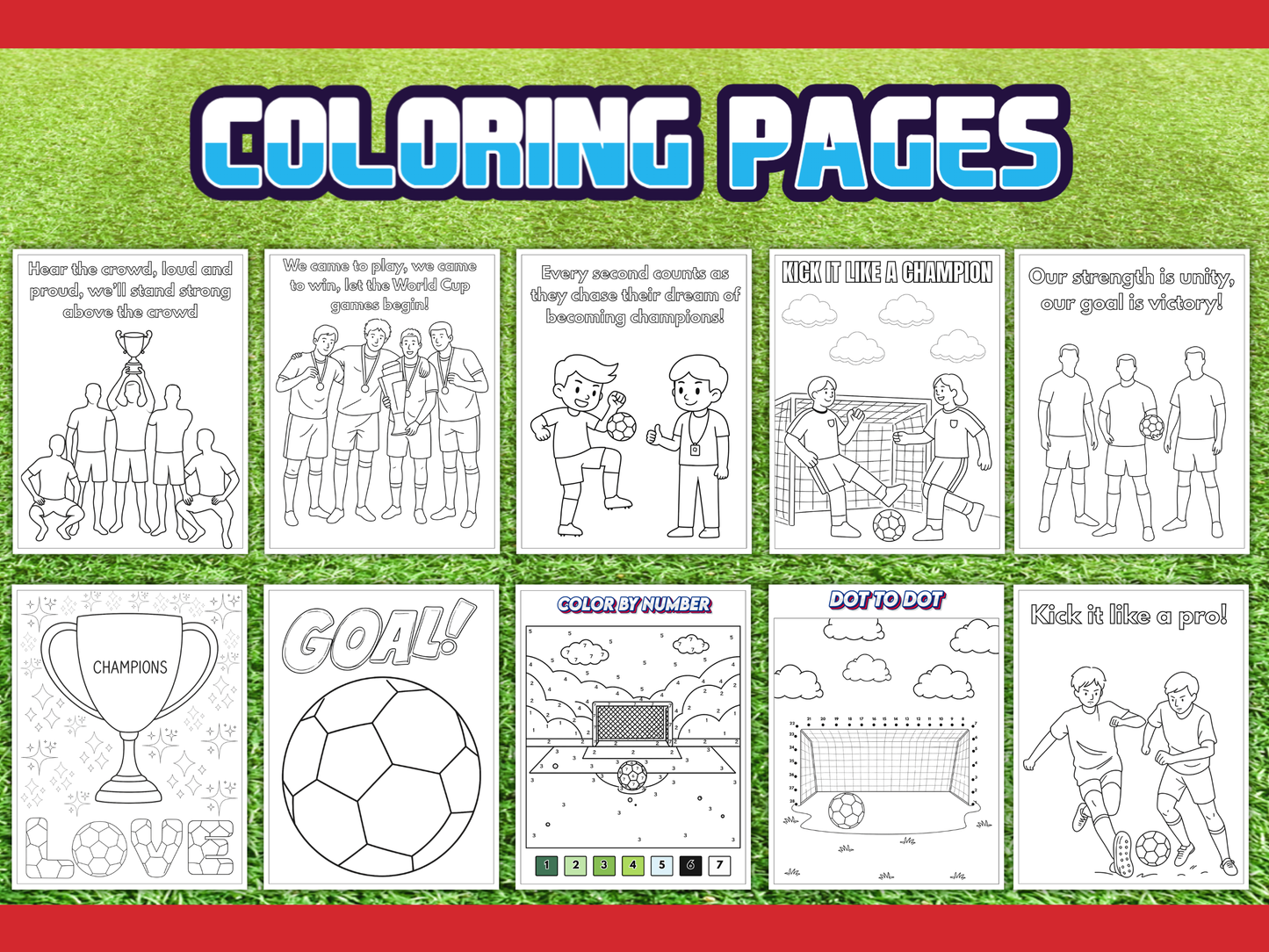 Soccer World Championship Activity Bundle for Kids