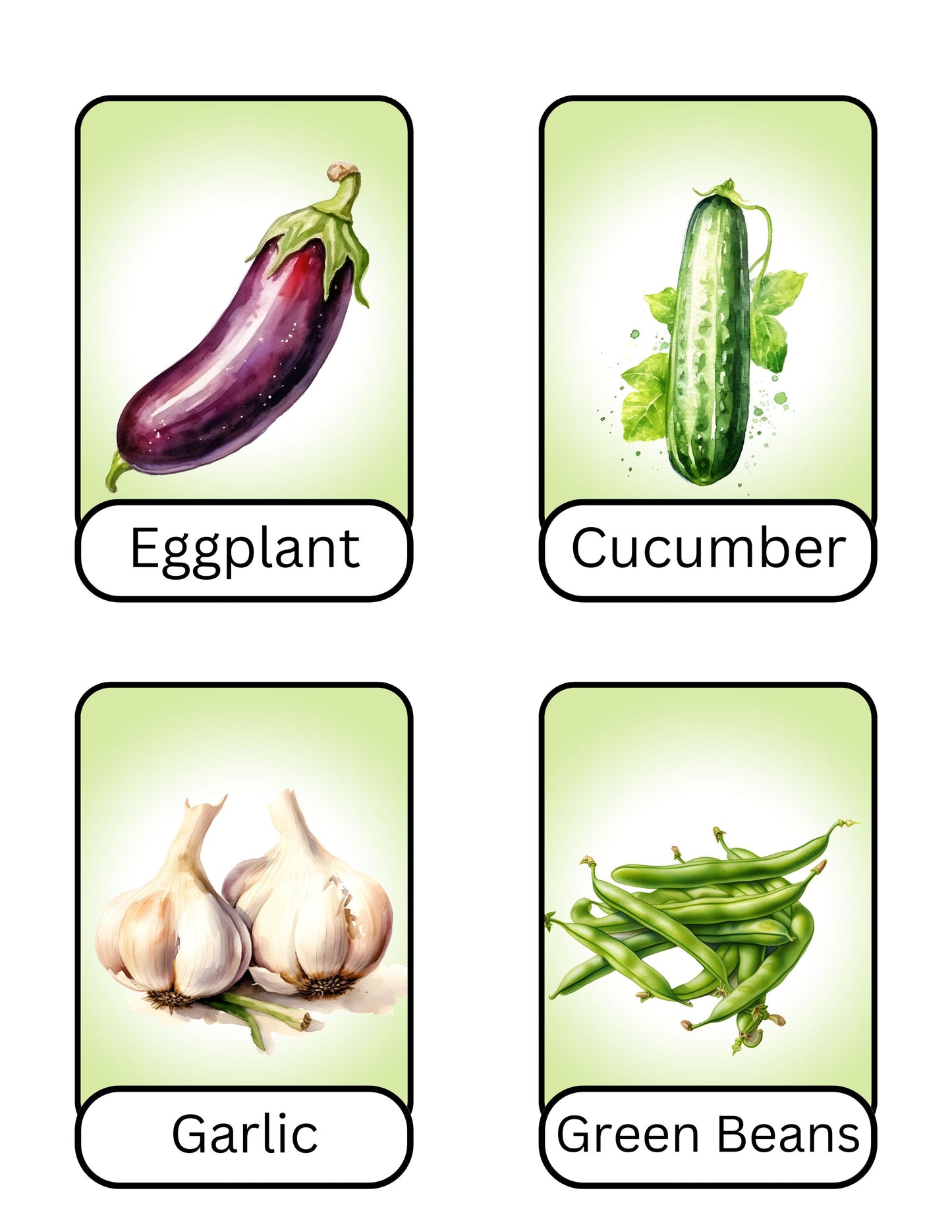 Vegetable Flashcards