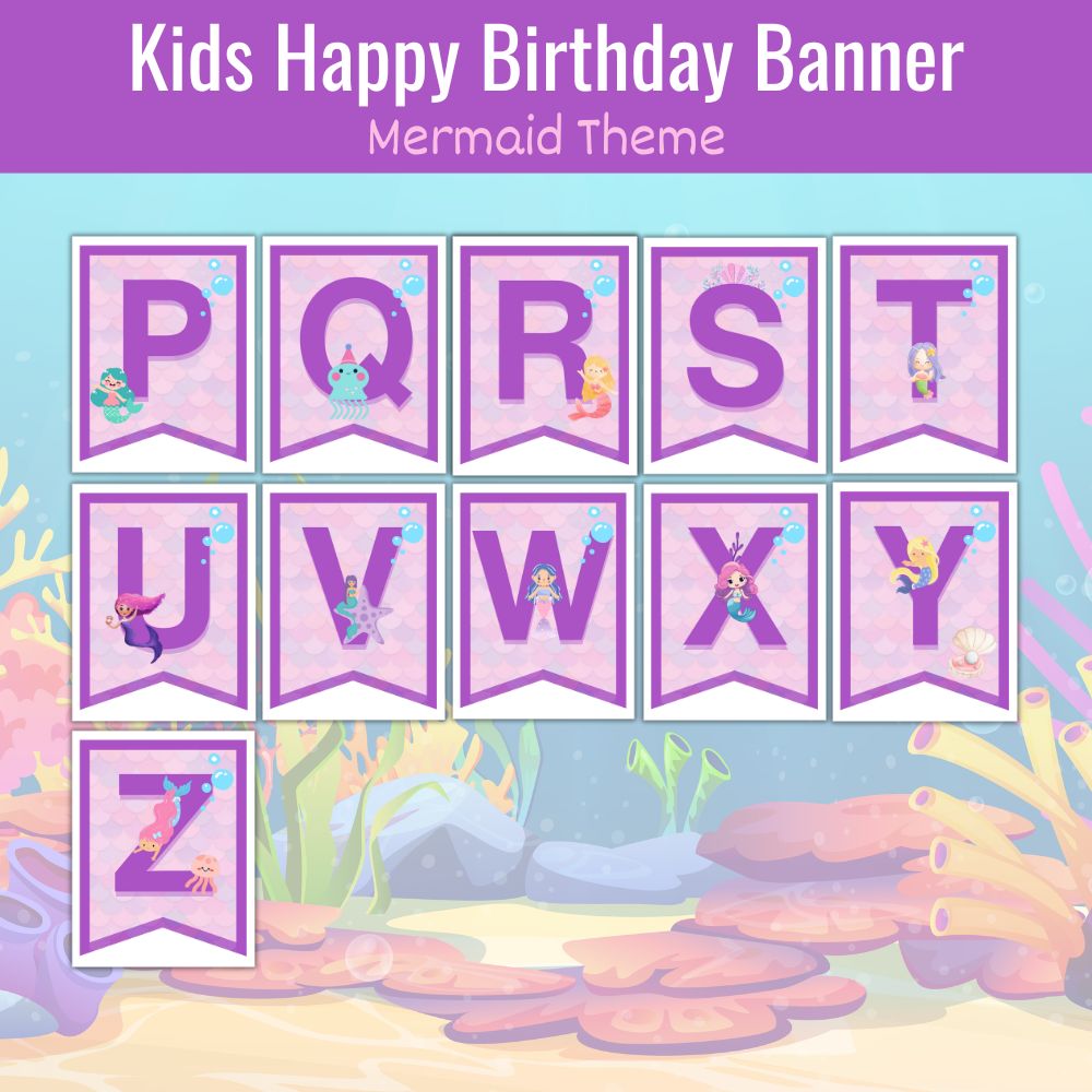 Under The Sea Themed Birthday Banner