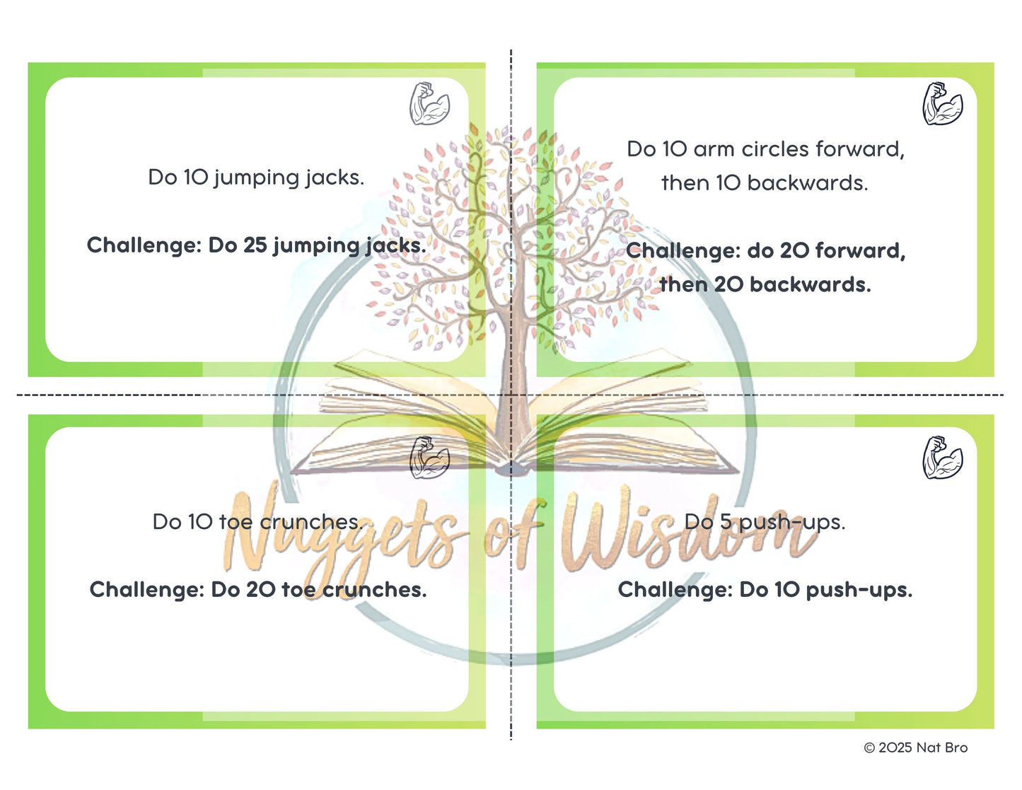 50 Physical Education Task Cards for Kids – Homeschool PE Activities, Movement Breaks & Indoor Fitness Games | With Challenge Levels for Advanced Movers