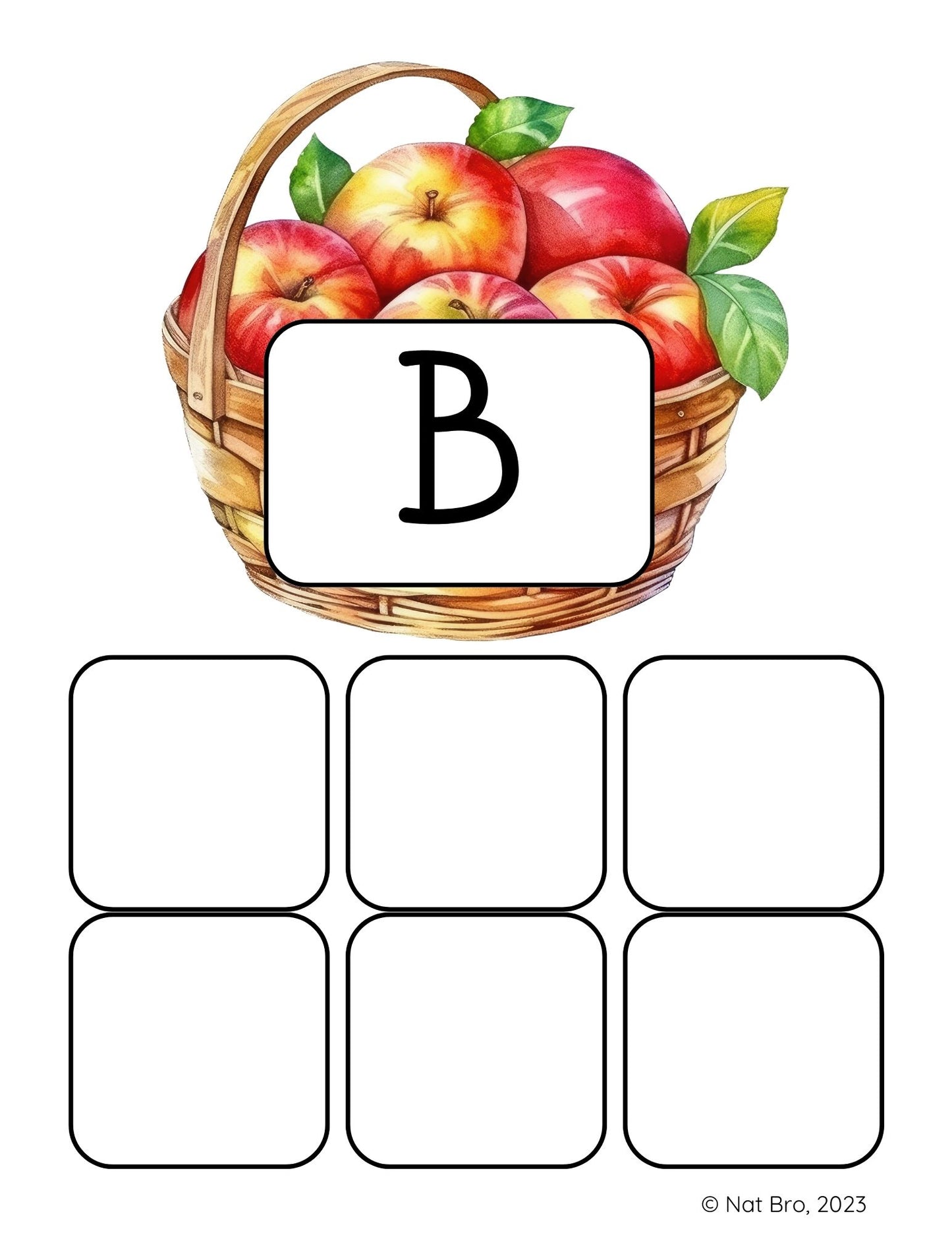 Picture/Letter Matching Game for Pre-K