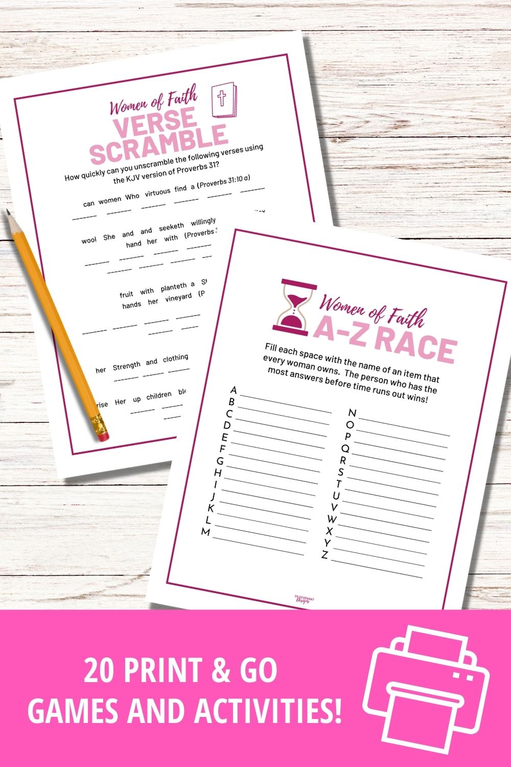 Women's Ministry Printable 20 Game Bundle