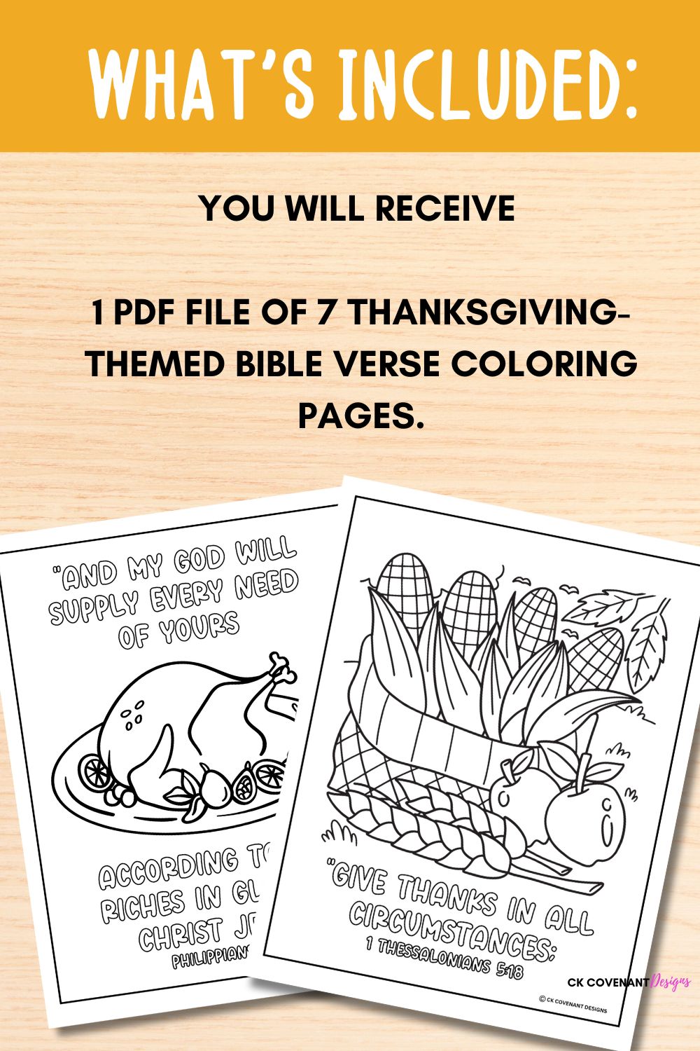 Thanksgiving Bible Verse Coloring Pages