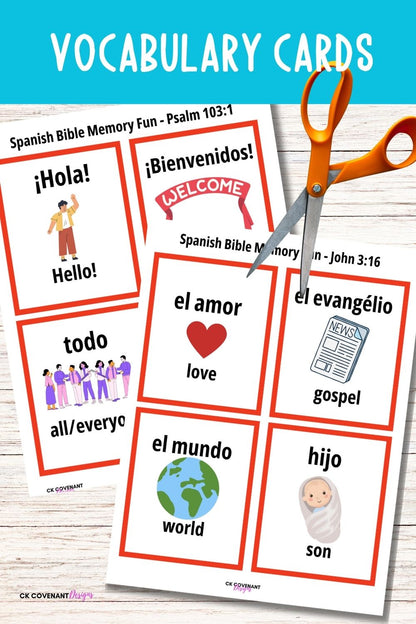 Spanish Bible Memory Fun Set - John 3:16
