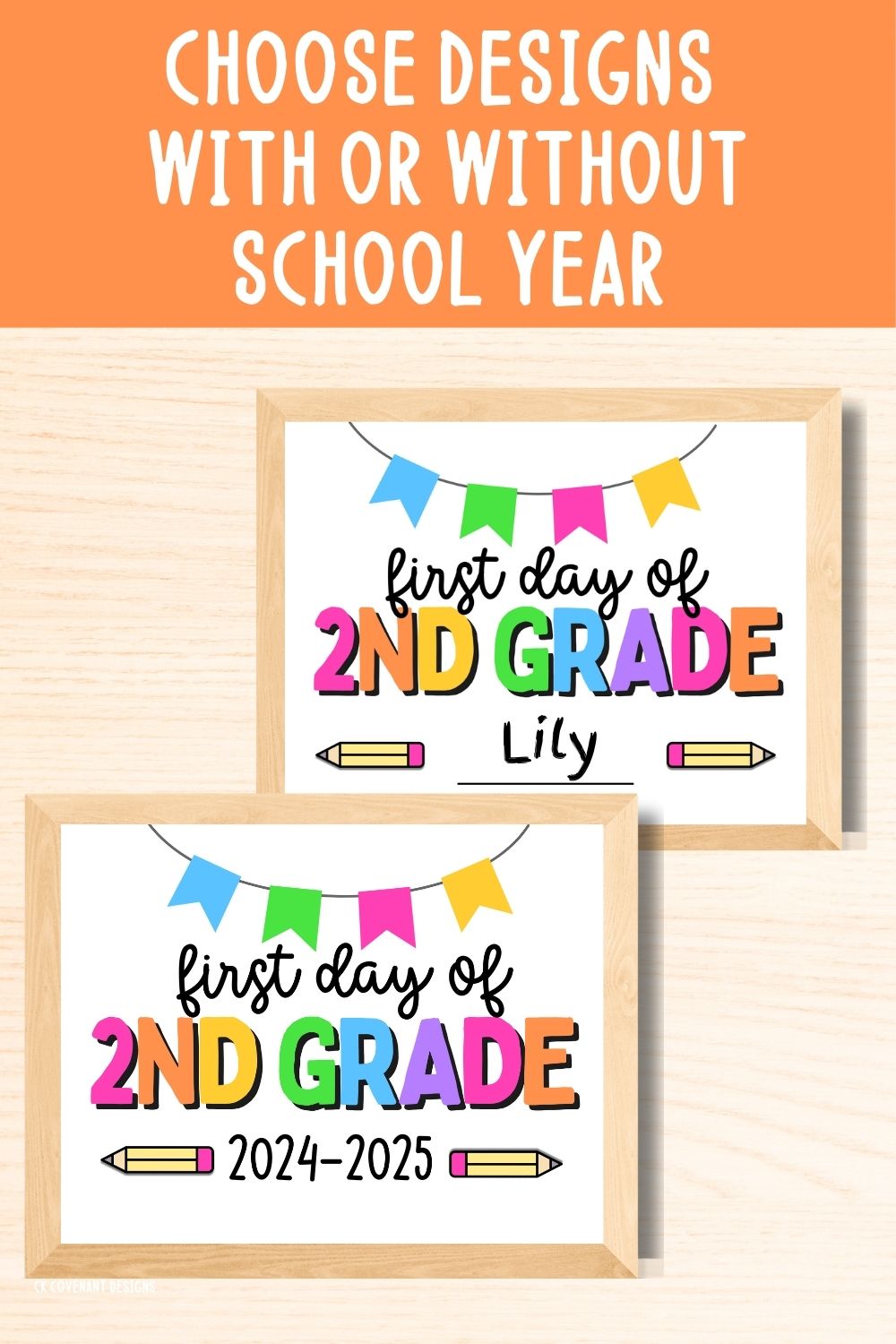 First Day of Second Grade Sign Bundle