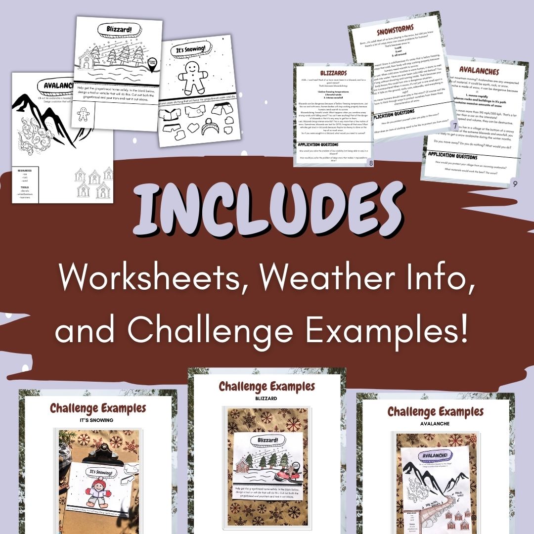 Winter Weather Engineering Activities - STEM and STEAM Projects for Kids