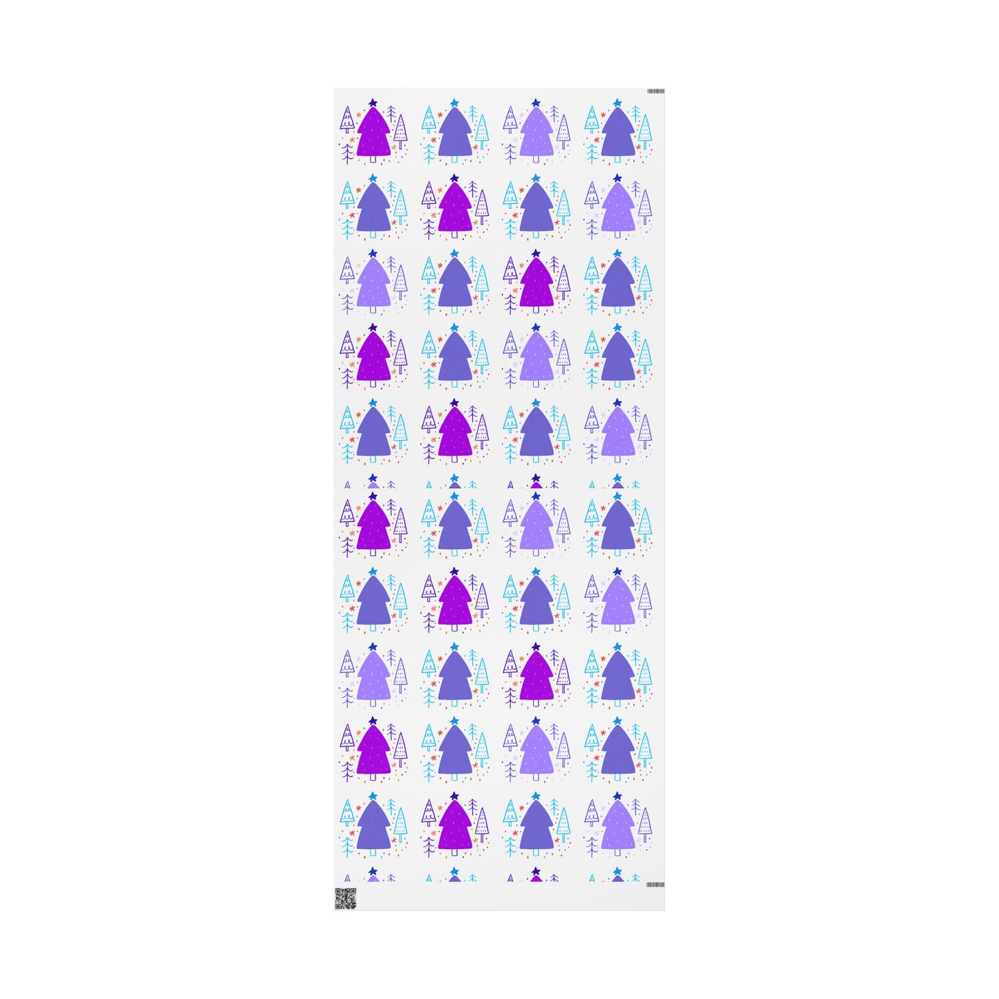 Christmas Trees Purple Themed Wrapping Paper