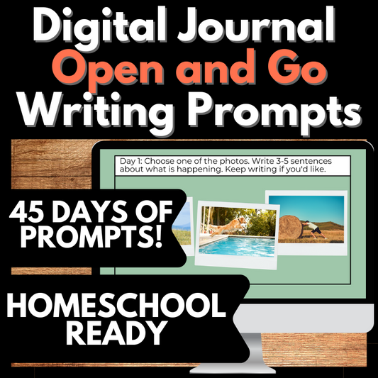 Writing Prompts | Digital Journal | Open and Go | Homeschool Ready | SEL Focus