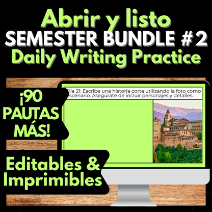 Pautas de escritura PACK 2 practica diaria 90 Días Editable, Digital, Imprimible