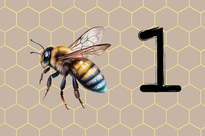 Bee Counting Flashcards