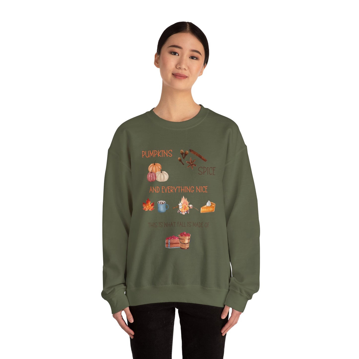 Pumpkin, Spice, and Everything Nice! Unisex Heavy Blend™ Crewneck Sweatshirt