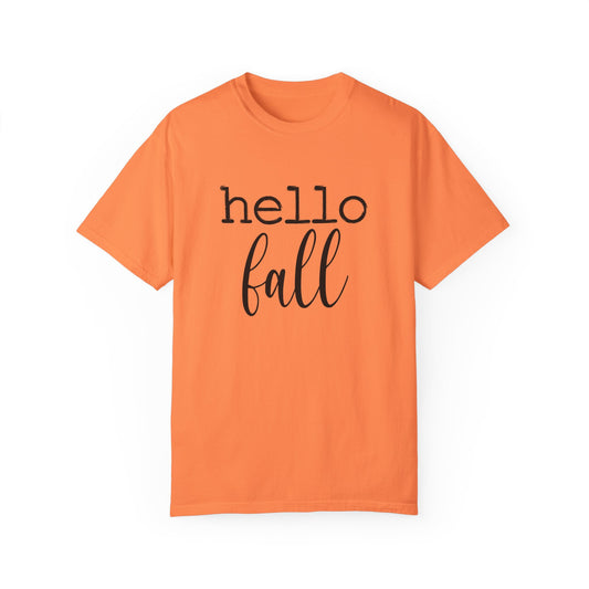 Hello Fall Unisex Garment-Dyed T-shirt