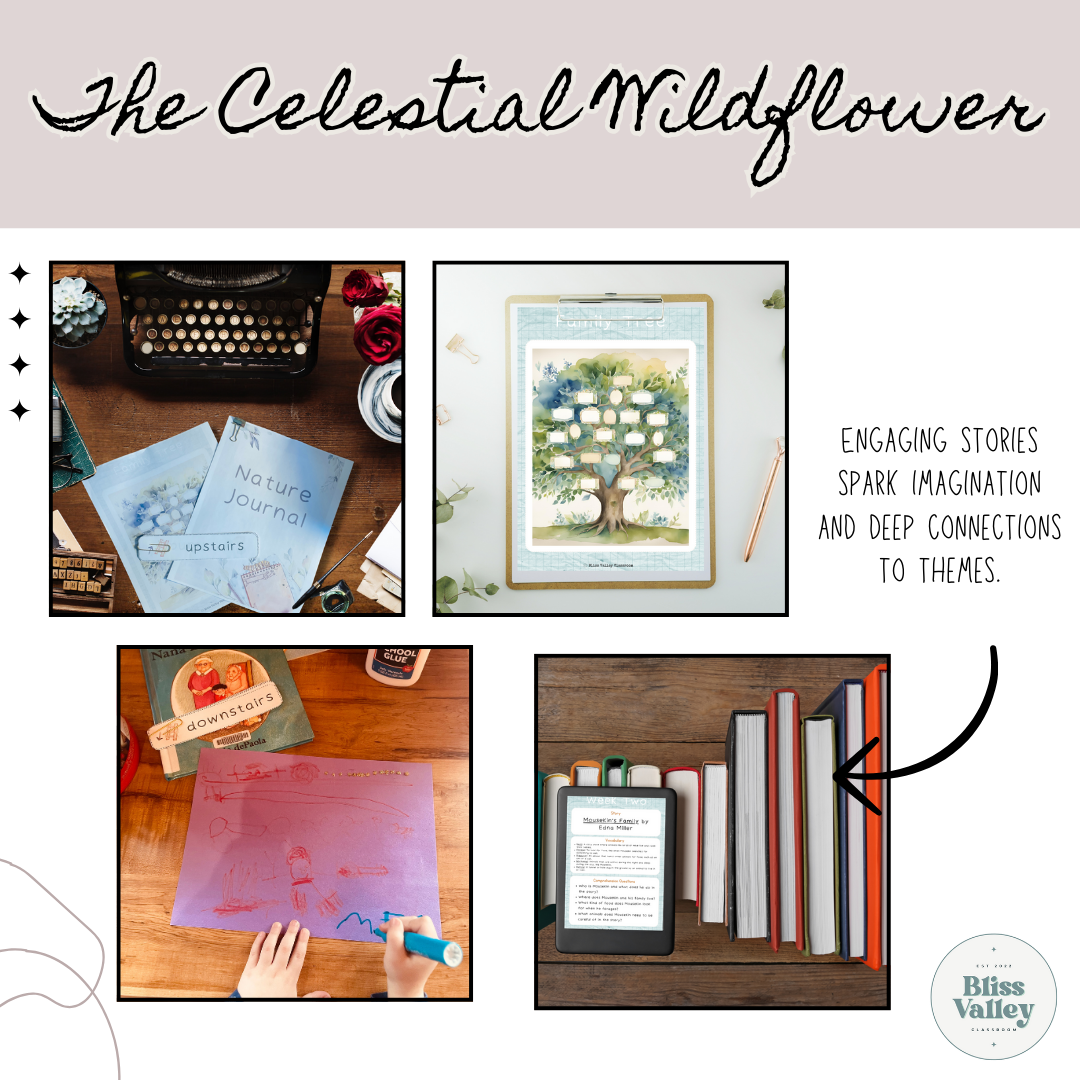 The Celestial Wildflower Preschool Curriculum Families Unit for Ages 4-6 | Whimsical Literature & Play-Based Homeschool | Digital Download