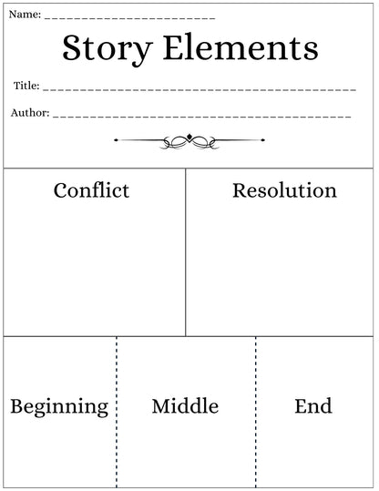 Generic Story Elements Template for Elementary