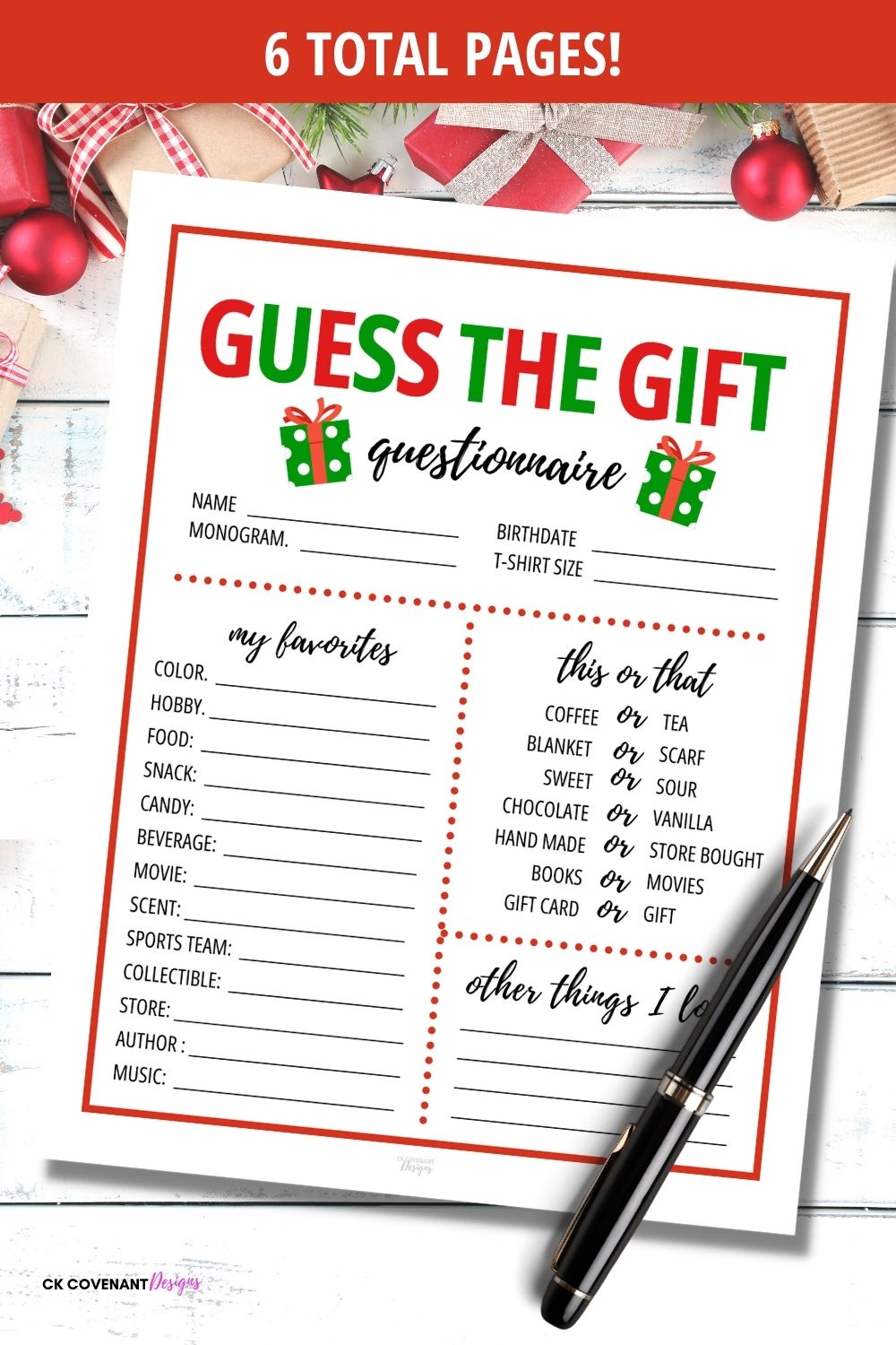 Gift Exchange Questionnaire