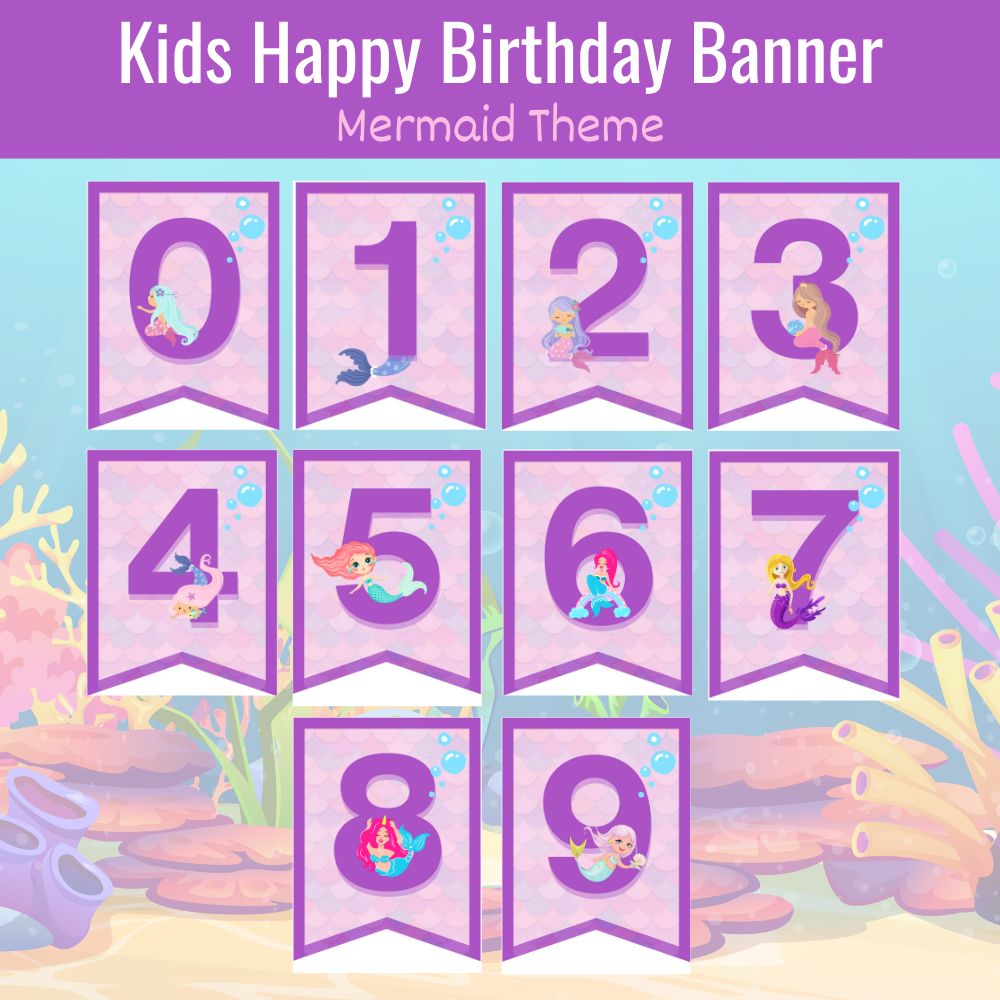 Under The Sea Themed Birthday Banner