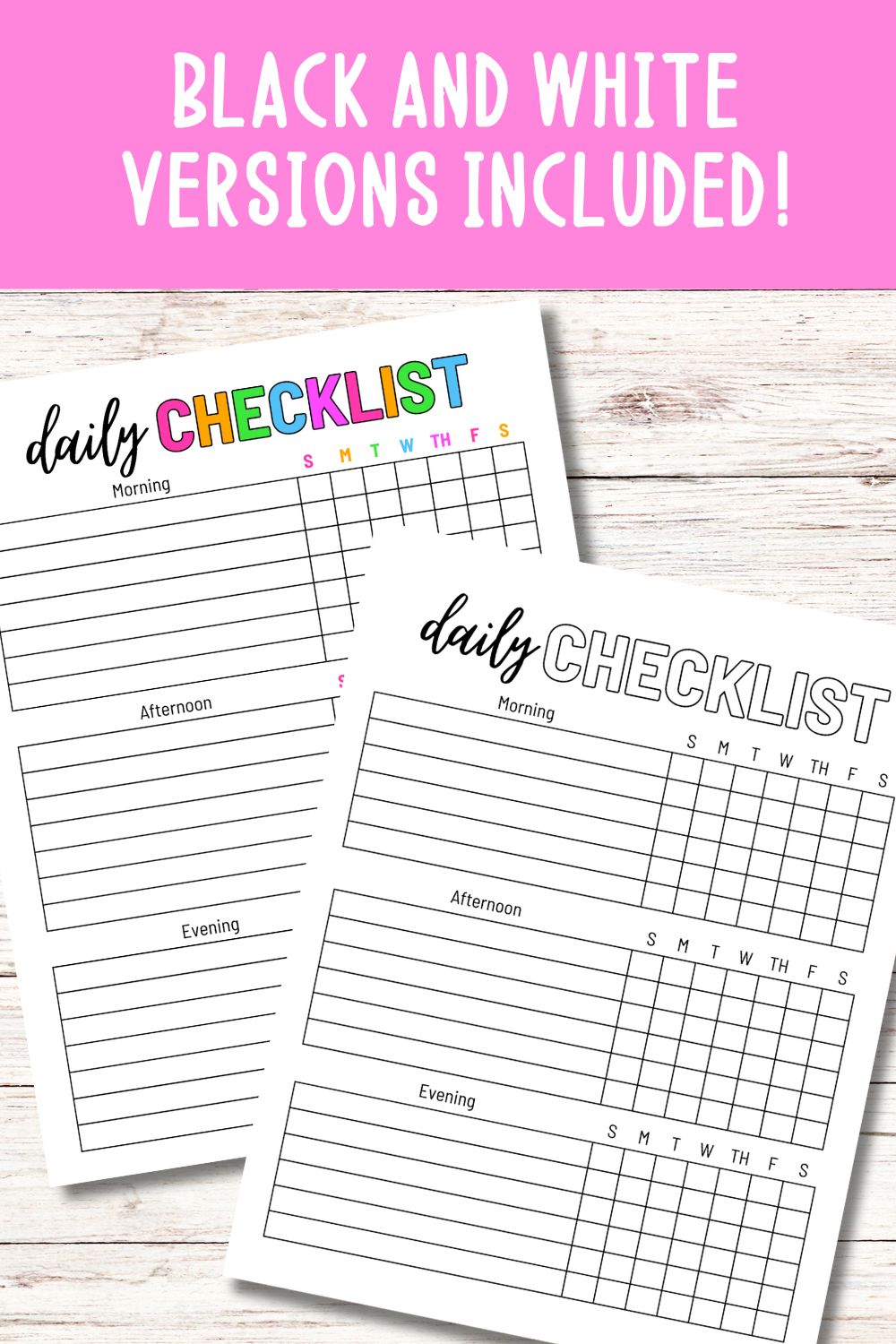 Daily Routine and Checklist Bundle