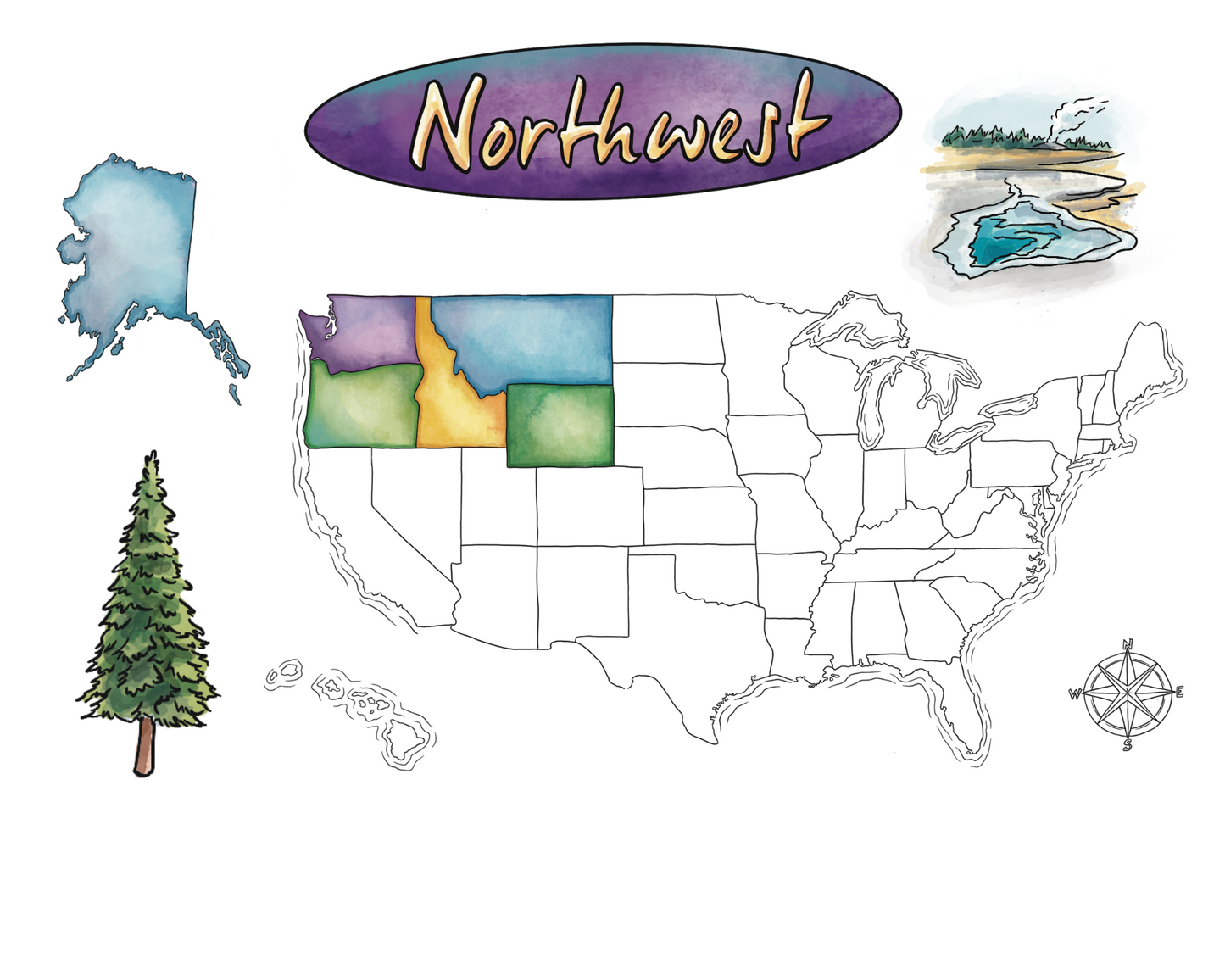 Our 50 States Full Unit Study: NORTHWEST