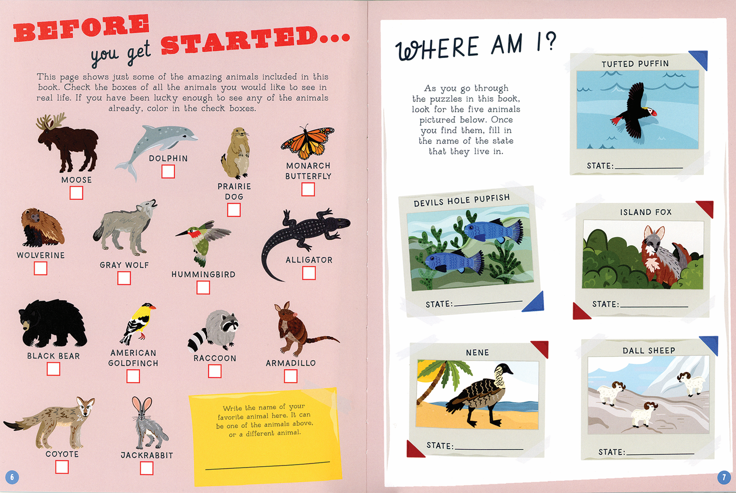 Celebrate the States: Animals of the USA Activity Book
