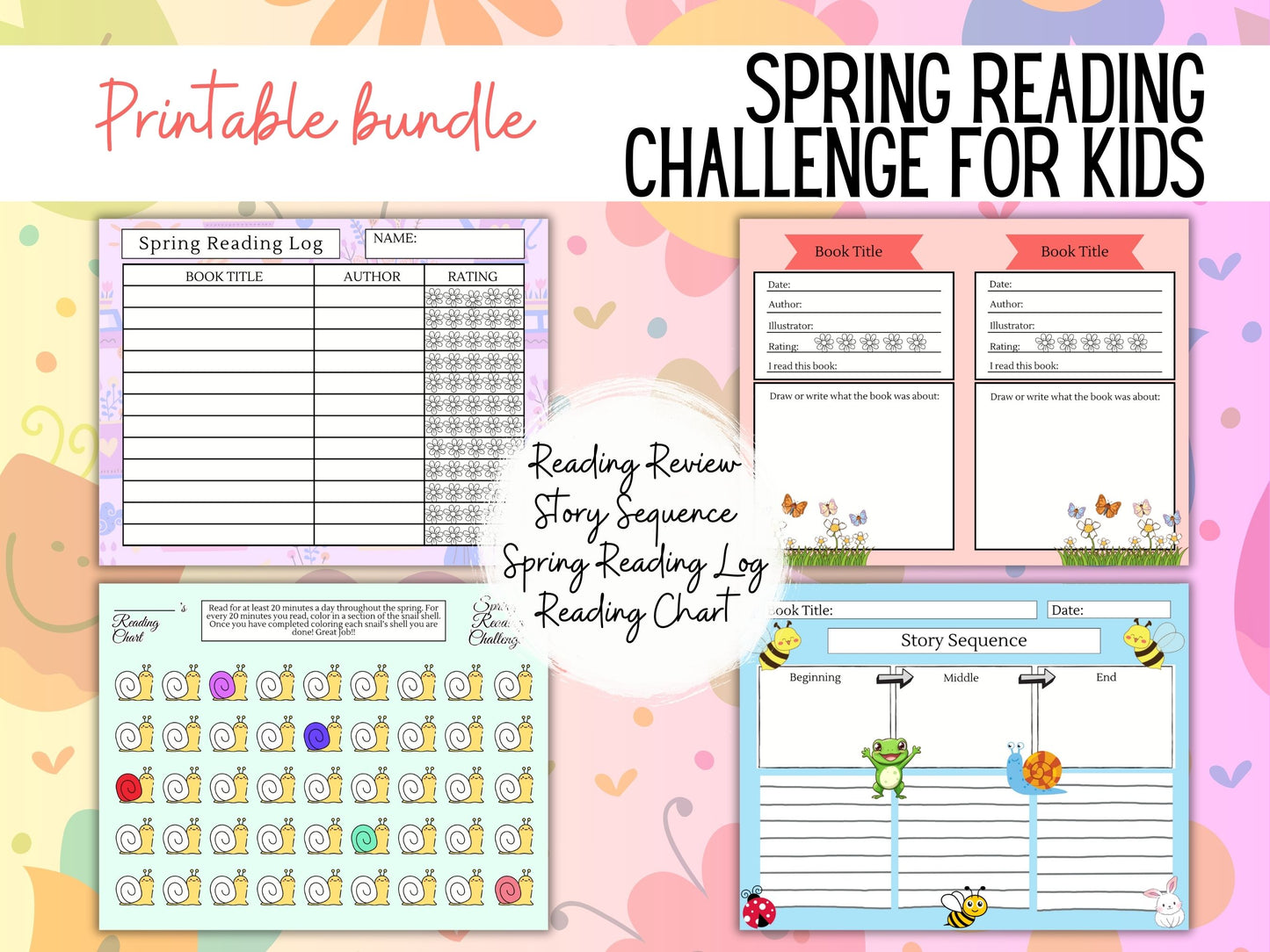 Spring Reading Bundle Challenge for Boys and Girls