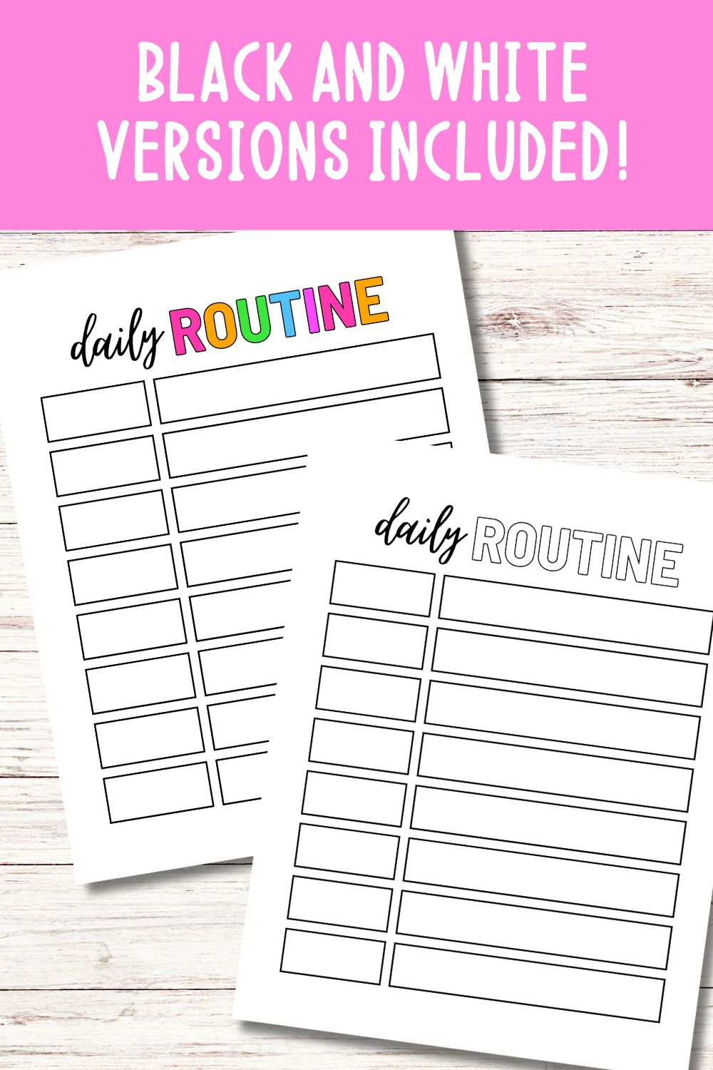 Daily Routine and Checklist Bundle