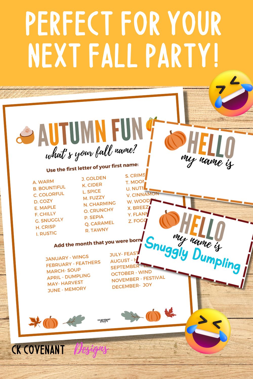 Autumn Fun Printable and Editable Game Bundle