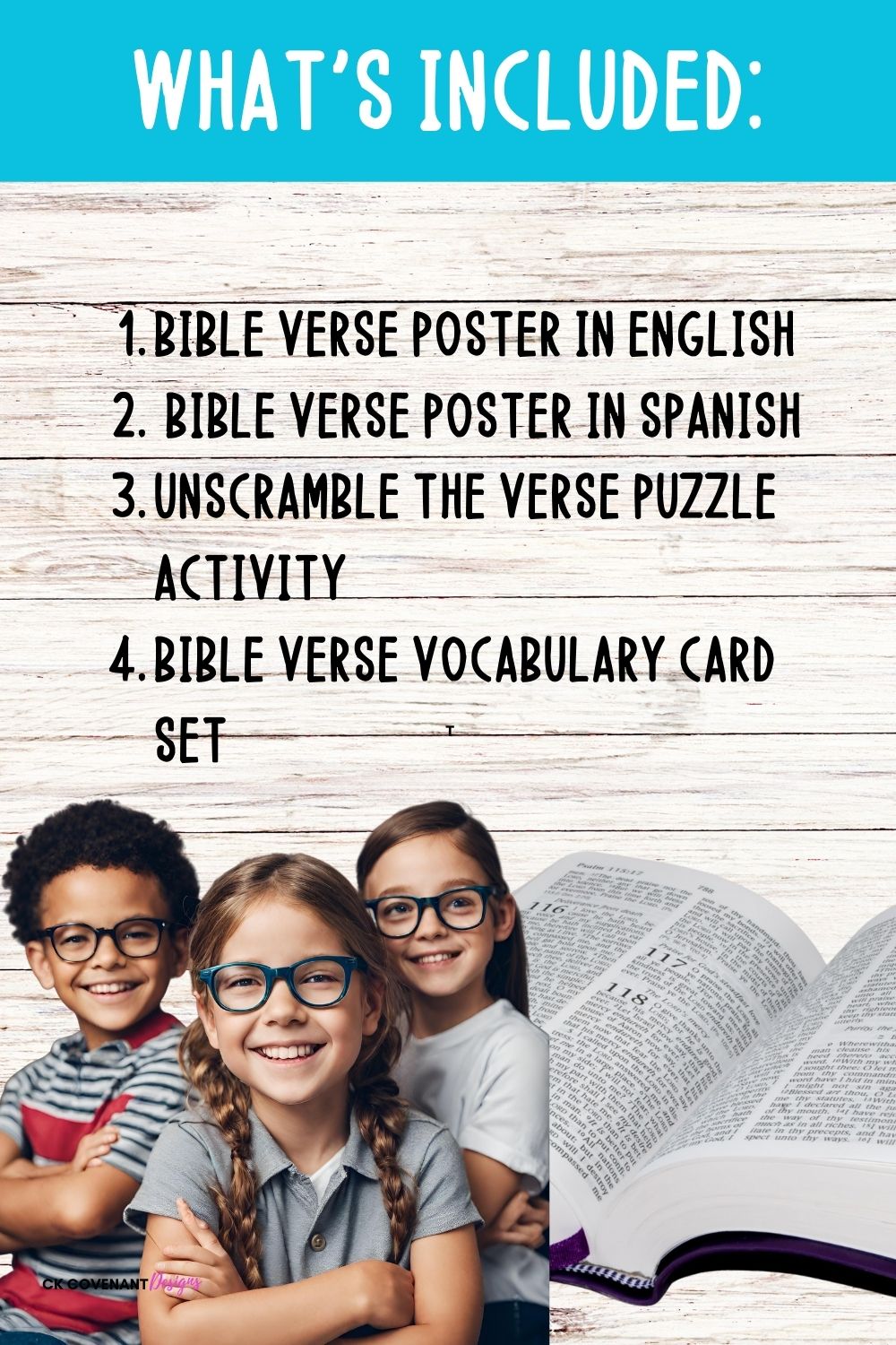 Spanish Bible Memory Fun Set -  Psalms 103:1