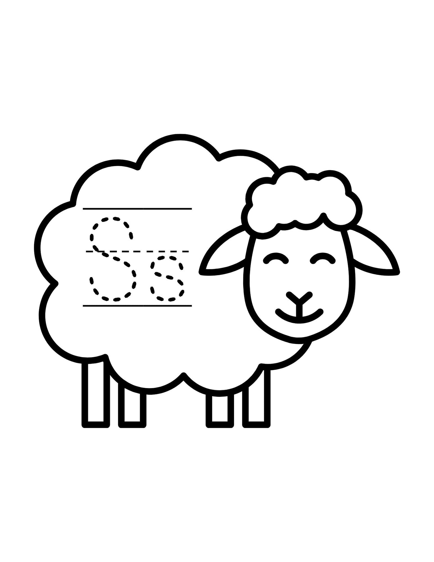 Sheep Alphabet and Number Tracing