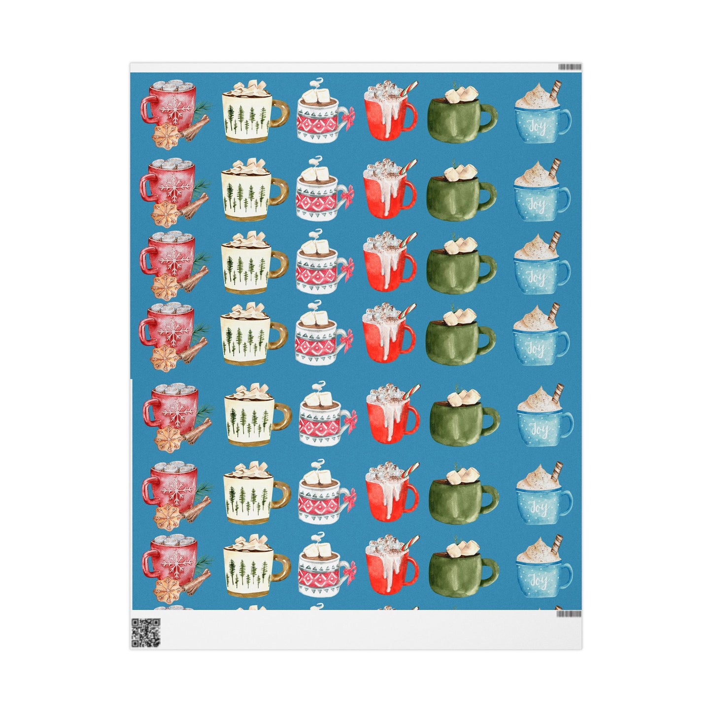 Blue Cocoa Wrapping Paper