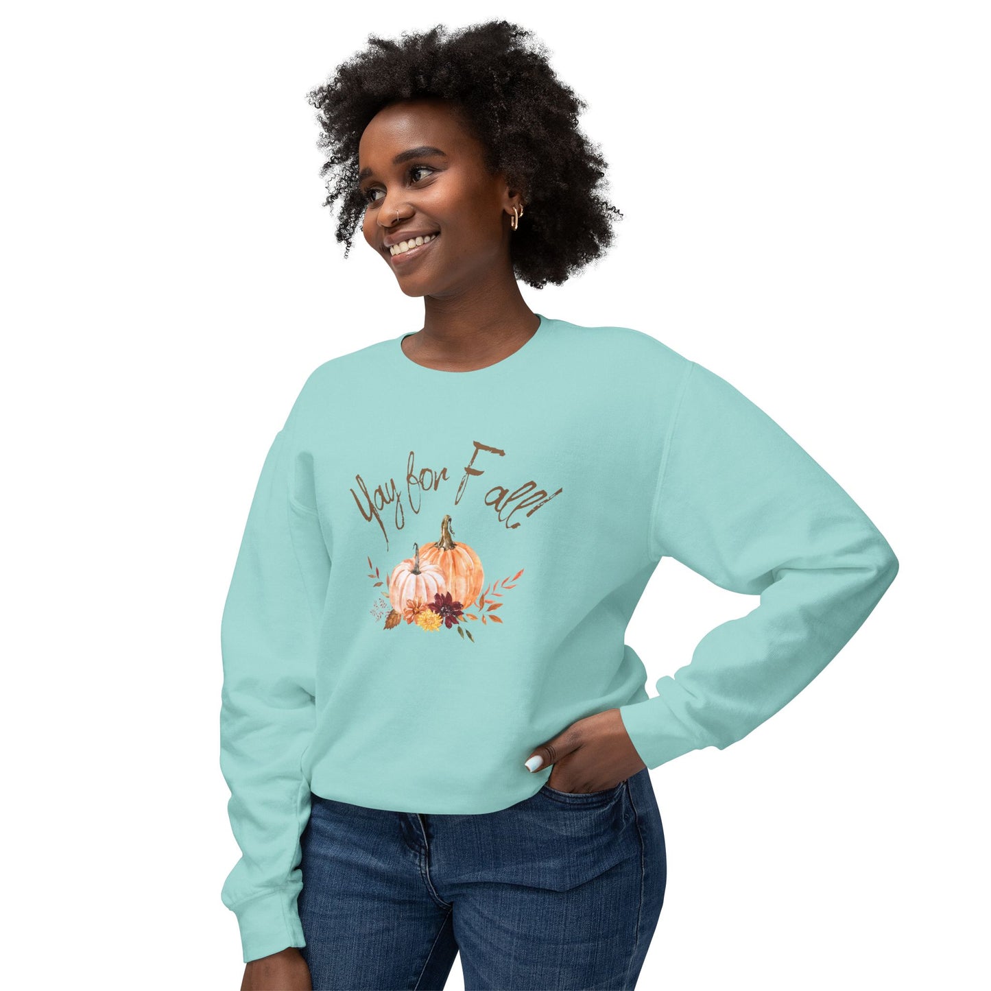 Yay for Fall! Unisex Lightweight Crewneck Sweatshirt