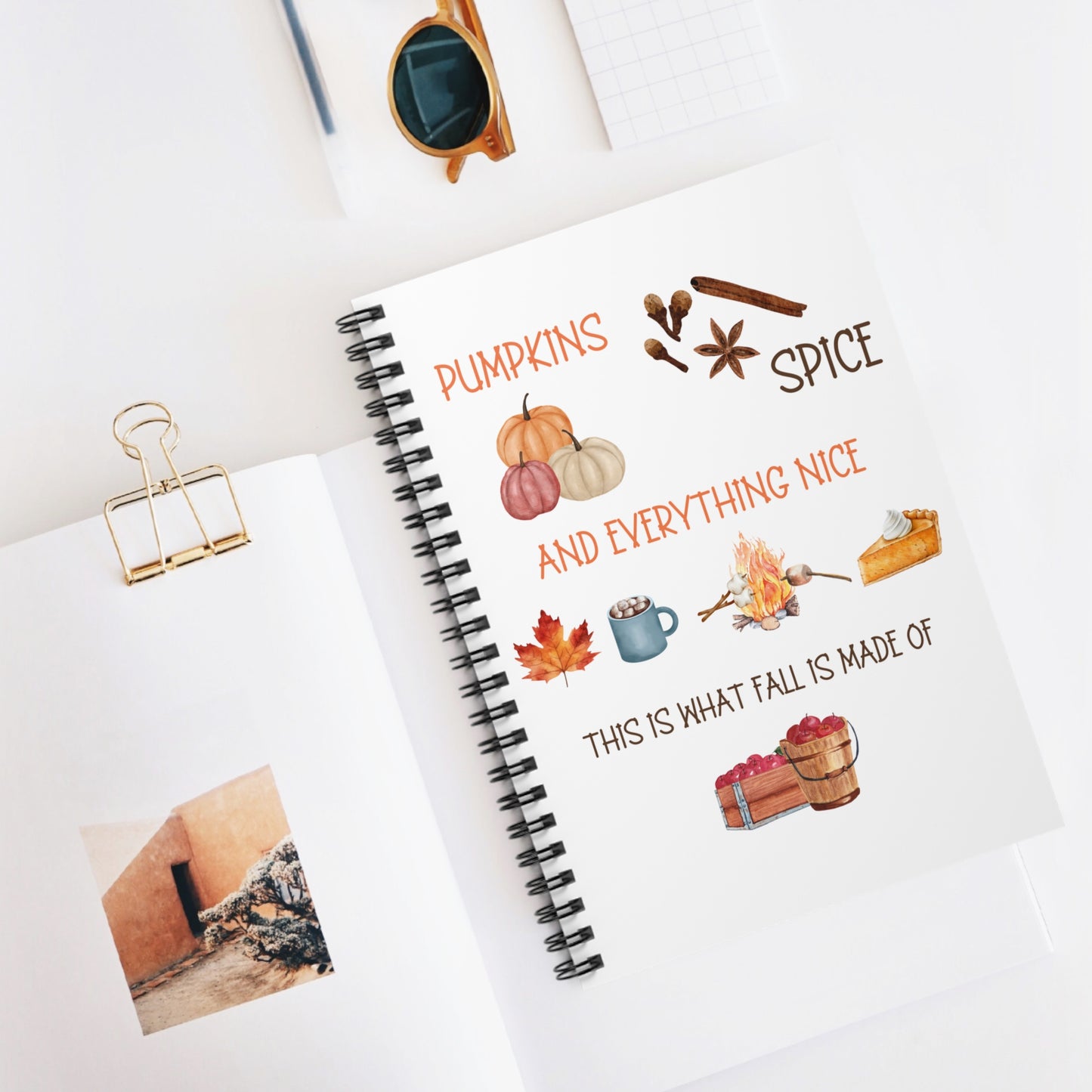 Pumpkins, Spice, and Everything Nice, Spiral Notebook - Ruled Line