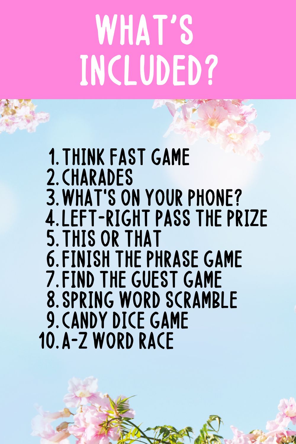 Spring Fun Printable 10 Game Bundle