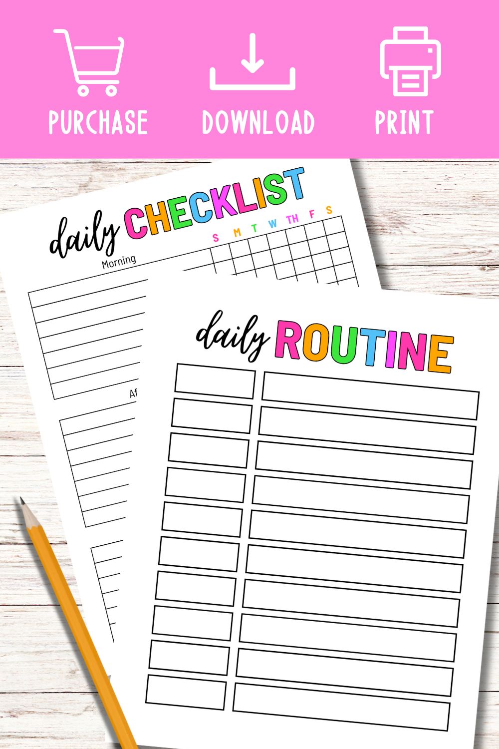 Daily Routine and Checklist Bundle