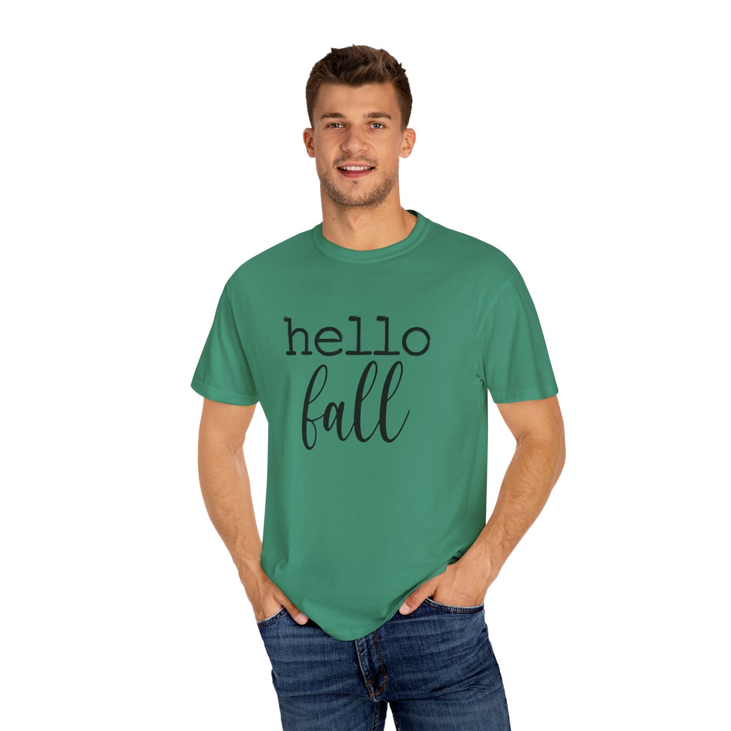 Hello Fall Unisex Garment-Dyed T-shirt