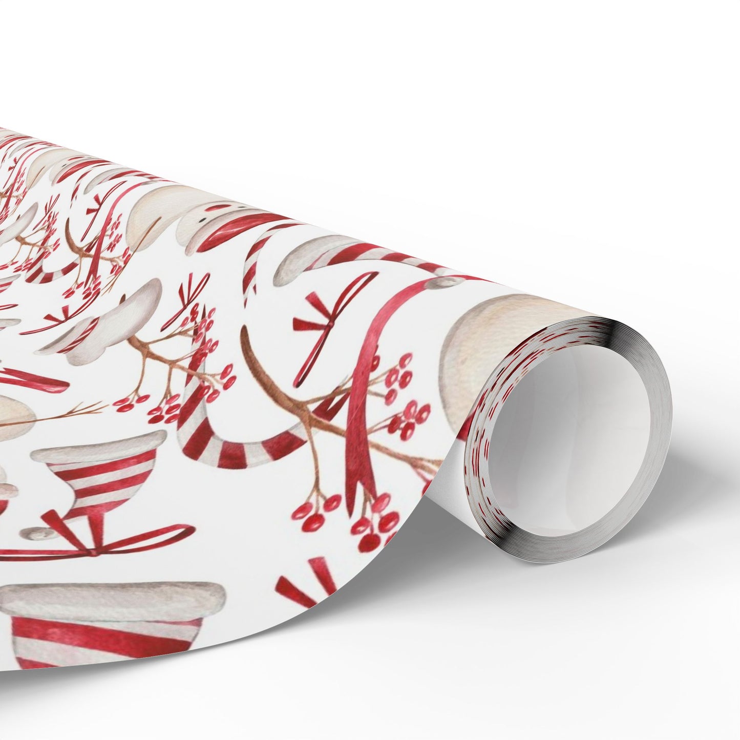 Happy Snowmen Red Wrapping Paper