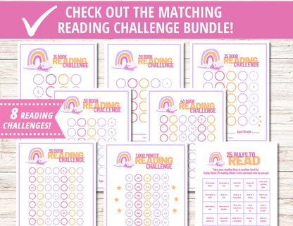 Freebie Reading Certificate - Boho Rainbow