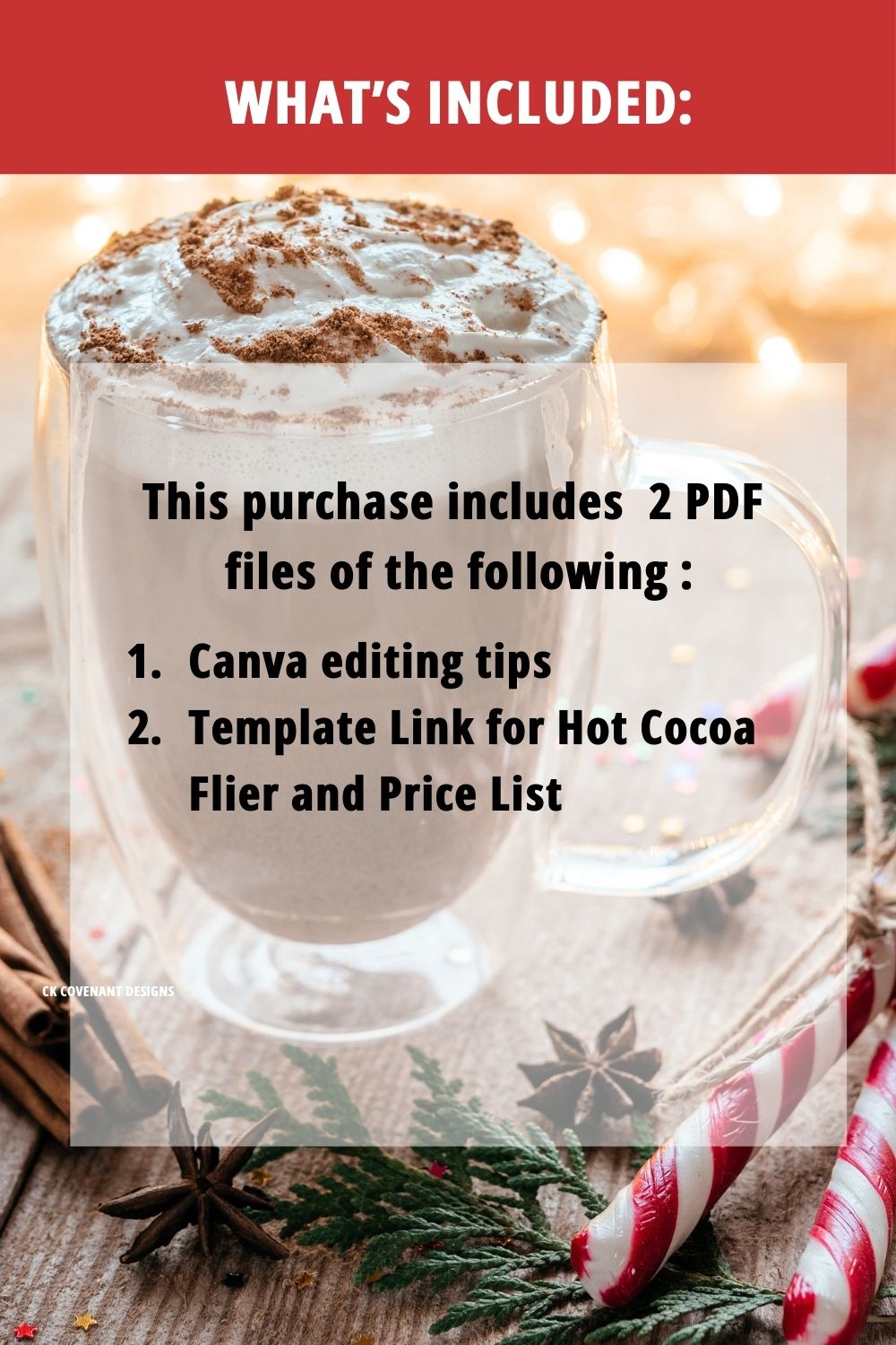 Hot Chocolate Sale Flyer and Price List - Fully Customizable Canva Templates