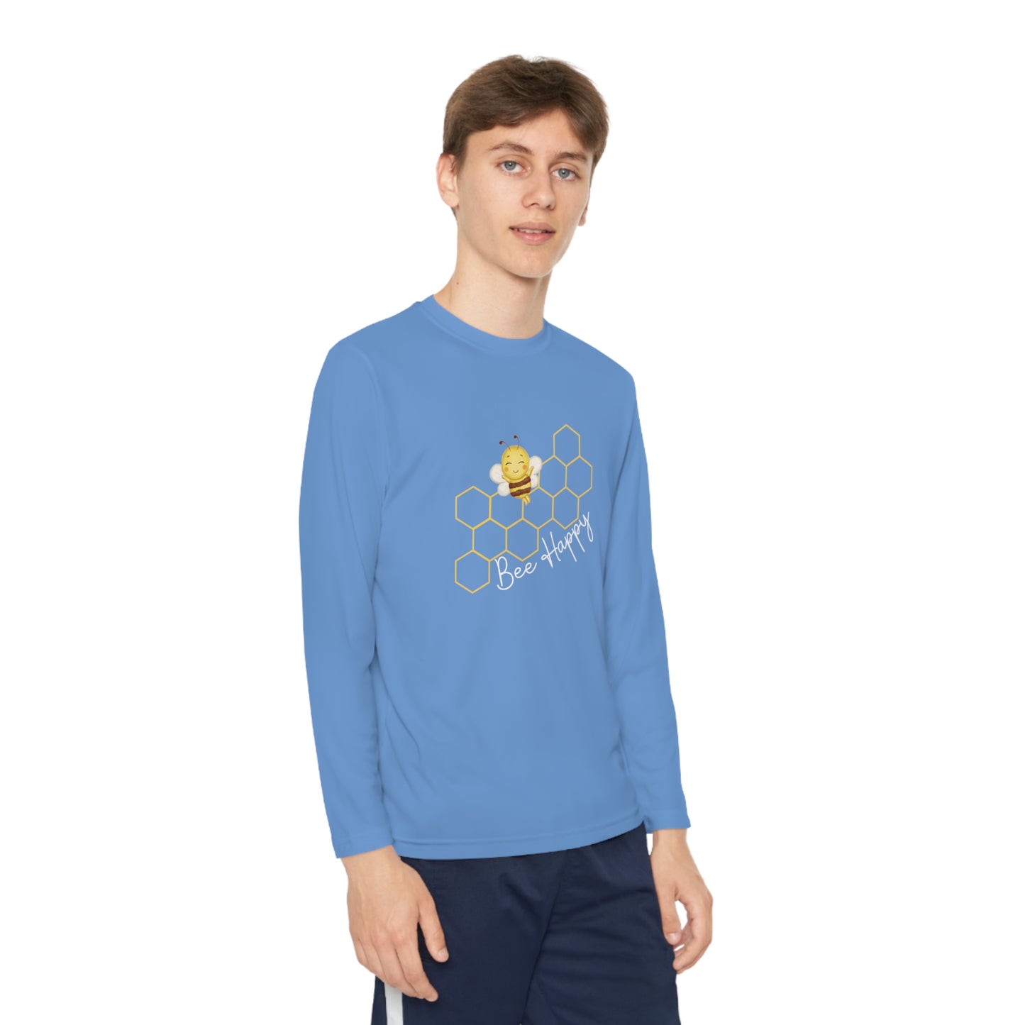 Bee Happy Youth Long Sleeve Competitor Tee