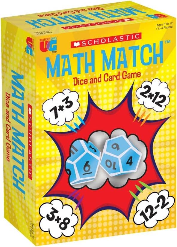 Scholastic Math Match Dice And Card Game