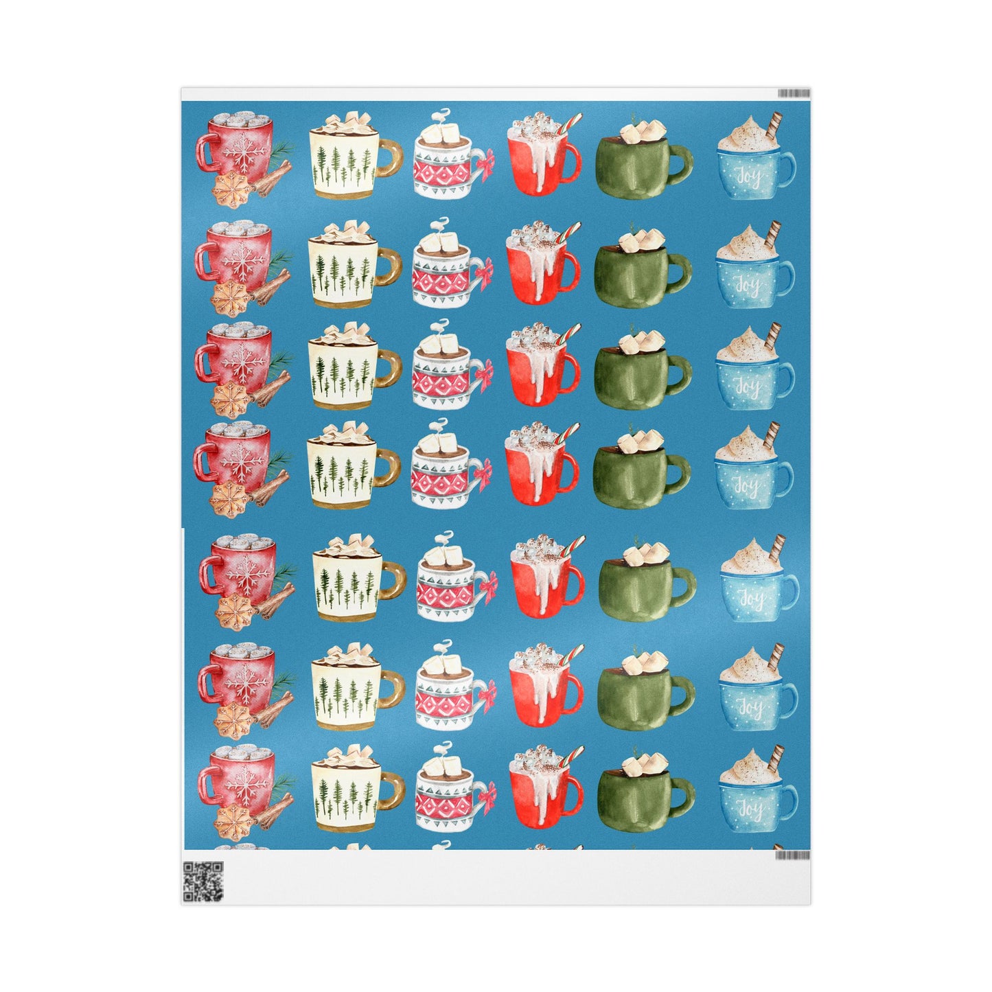 Blue Cocoa Wrapping Paper