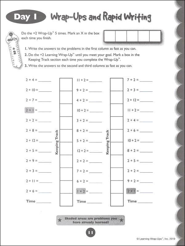 Learning Wrap-ups: 10 Days to Addition Mastery