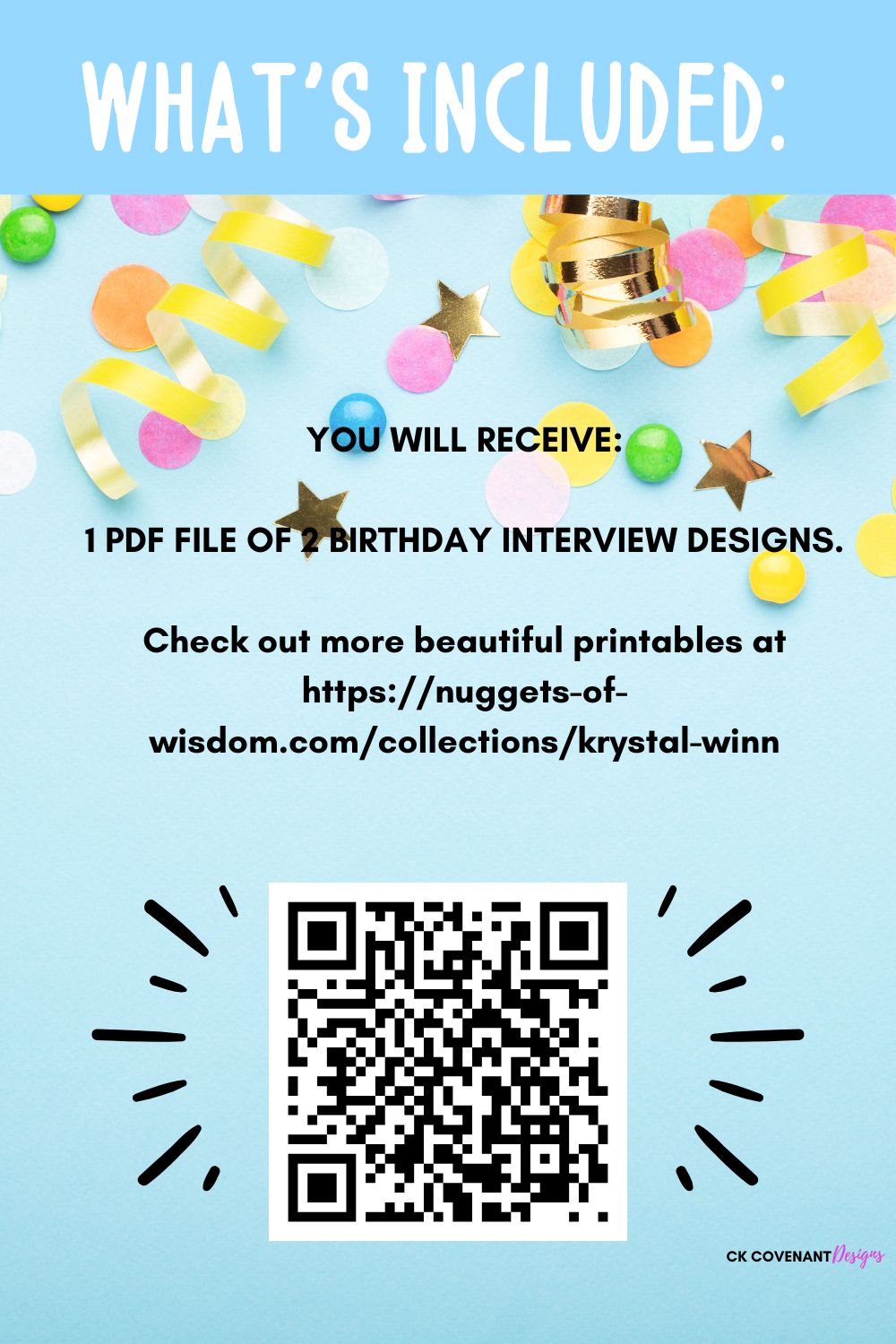 Printable Birthday Interview for Kids: Pastel Colors!