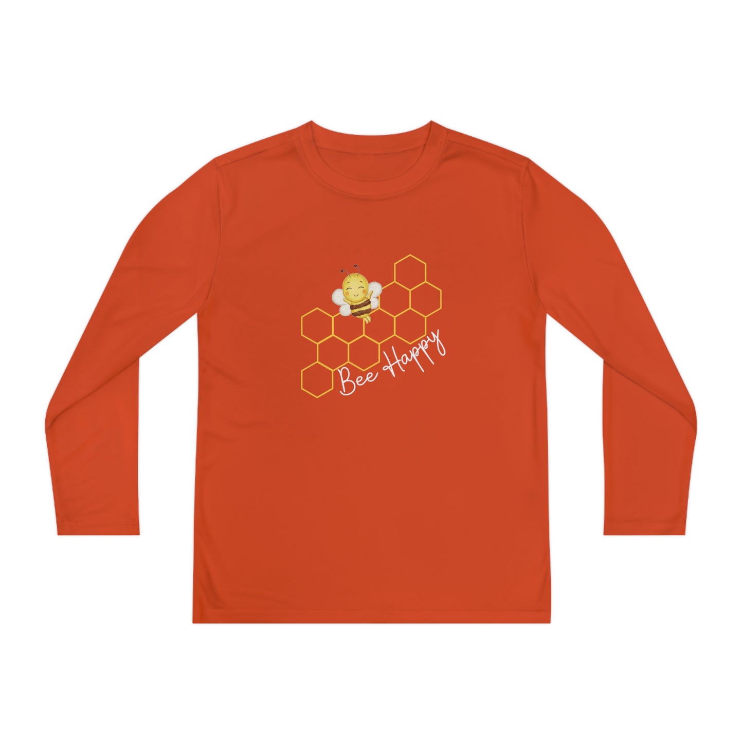 Bee Happy Youth Long Sleeve Competitor Tee