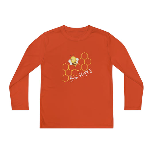 Bee Happy Youth Long Sleeve Competitor Tee