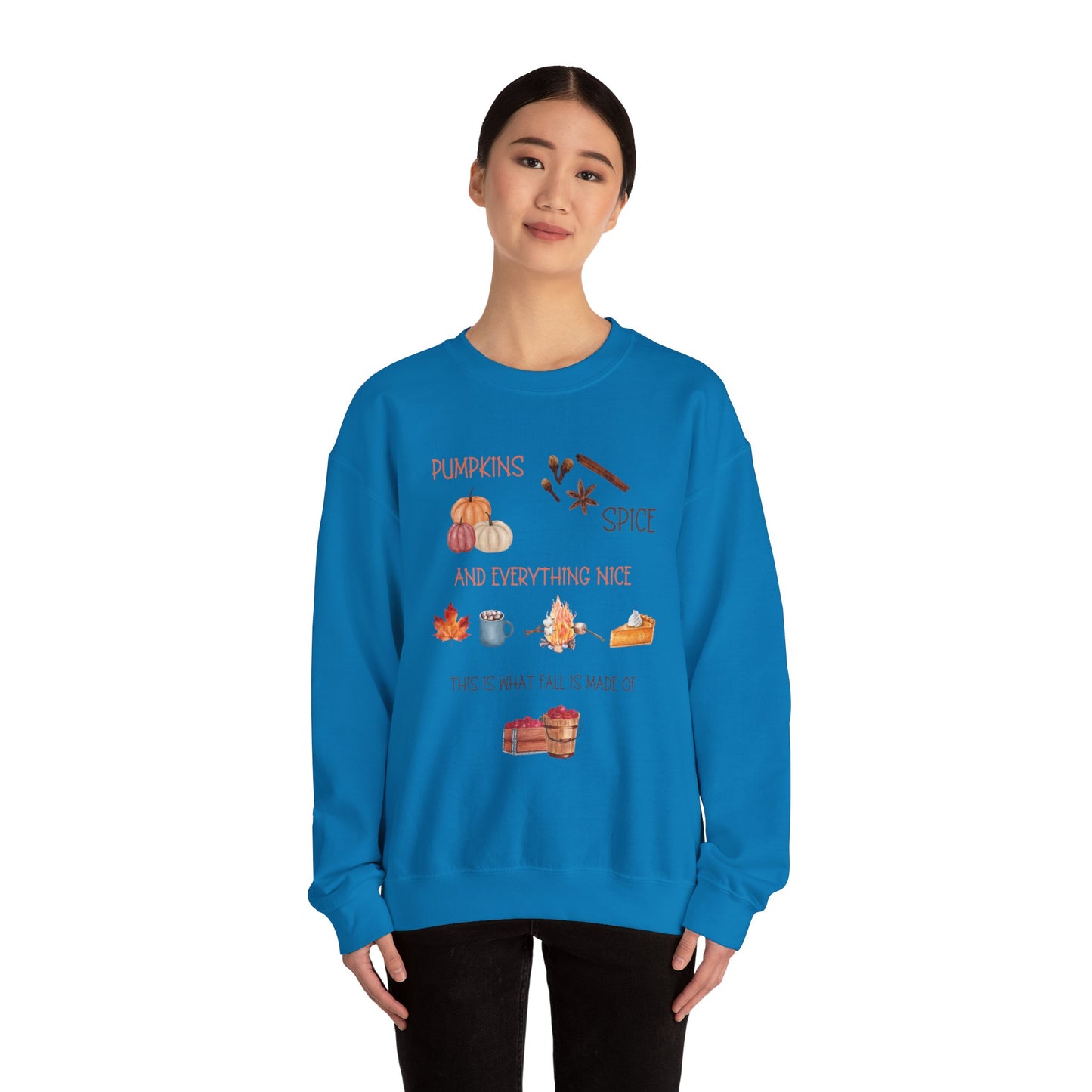 Pumpkin, Spice, and Everything Nice! Unisex Heavy Blend™ Crewneck Sweatshirt