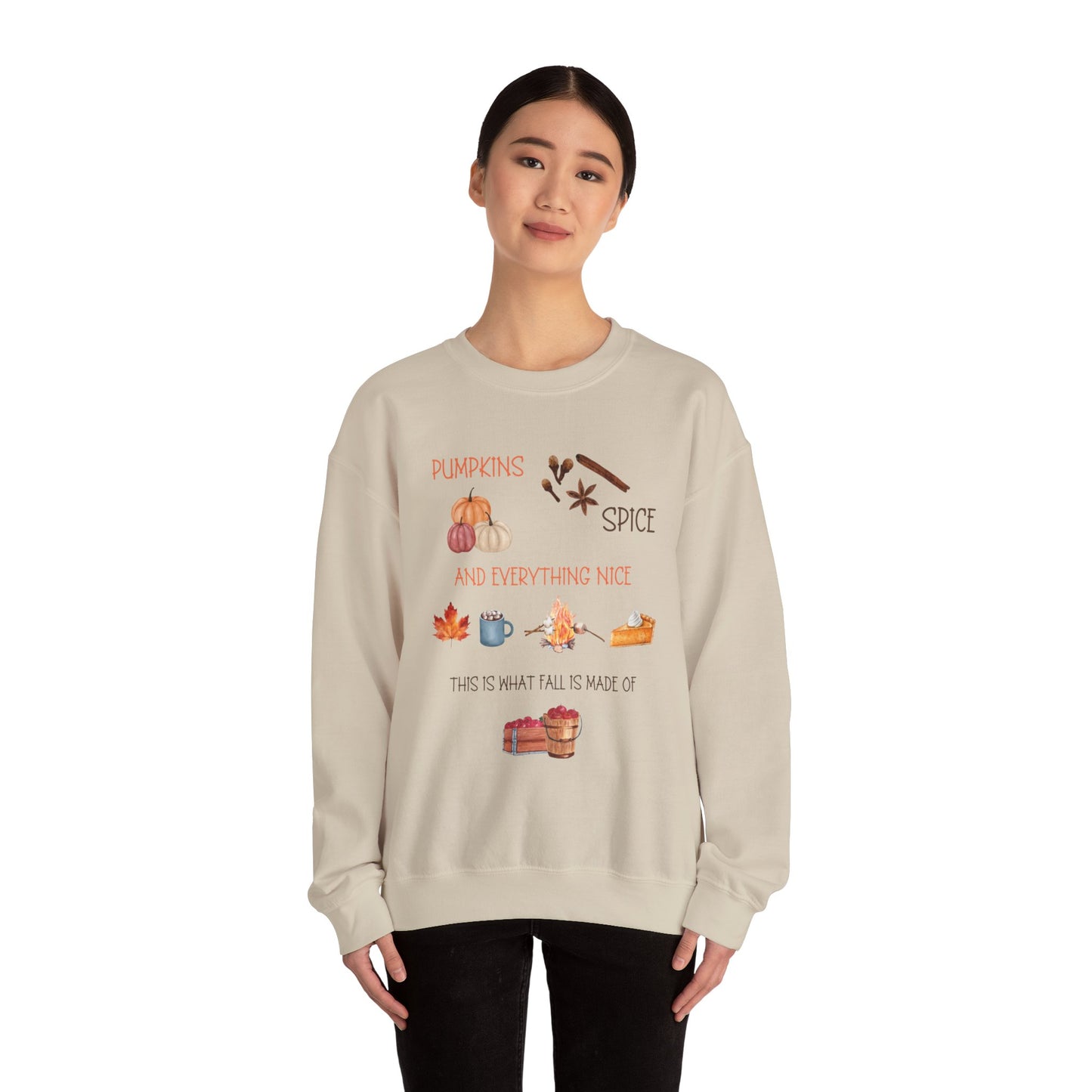 Pumpkin, Spice, and Everything Nice! Unisex Heavy Blend™ Crewneck Sweatshirt